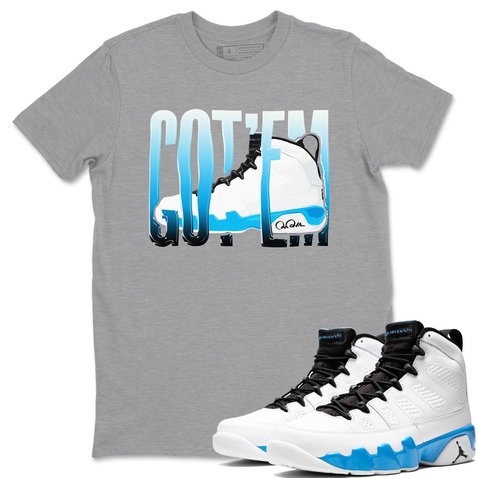 Wiggling Gotem Streetwear Shirts To Match Jordans 9s Powder Blue T-Shirt, Sneaker Match Tee