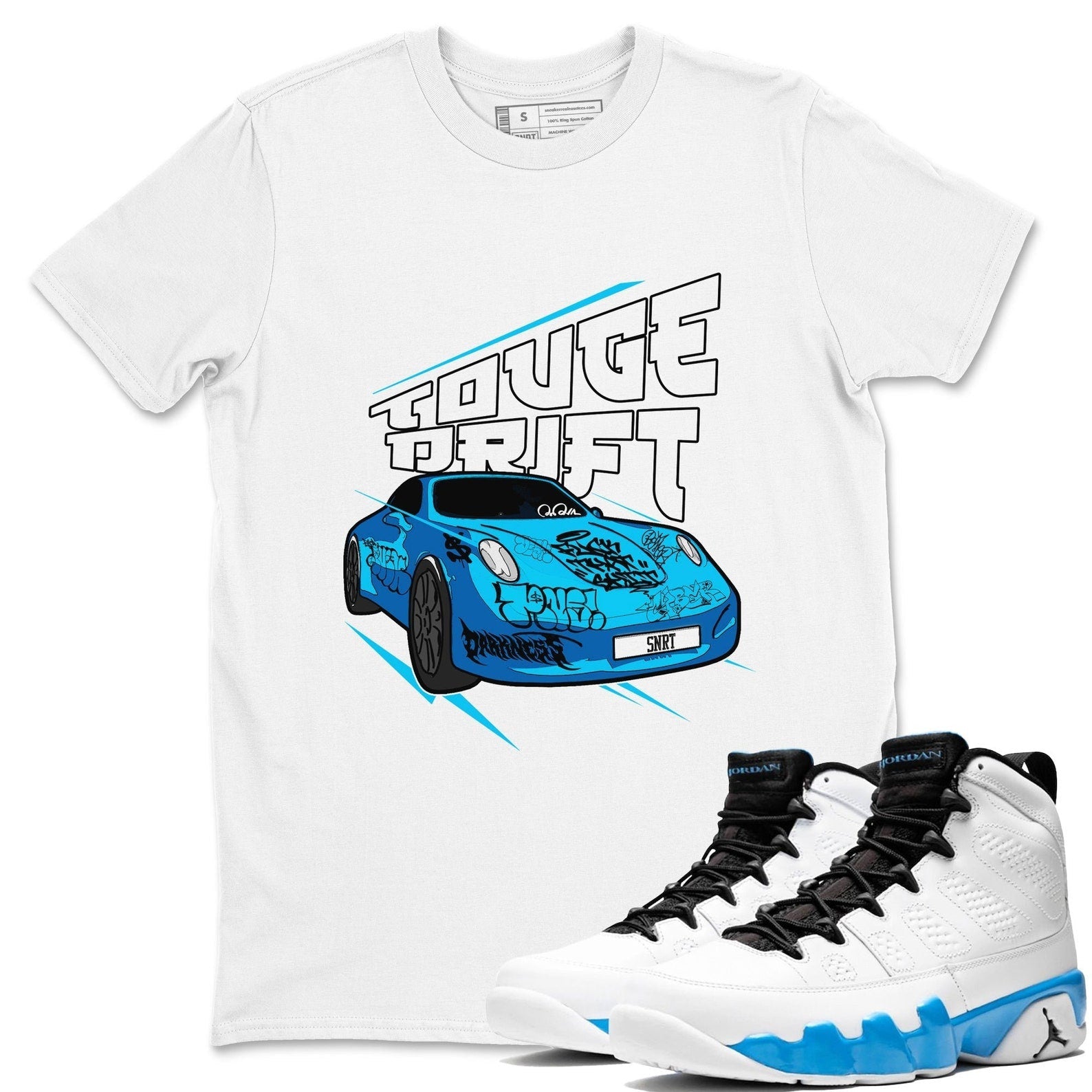 Touge Drift Streetwear Shirts To Match Jordans 9s Powder Blue T-Shirt, Sneaker Match Tee