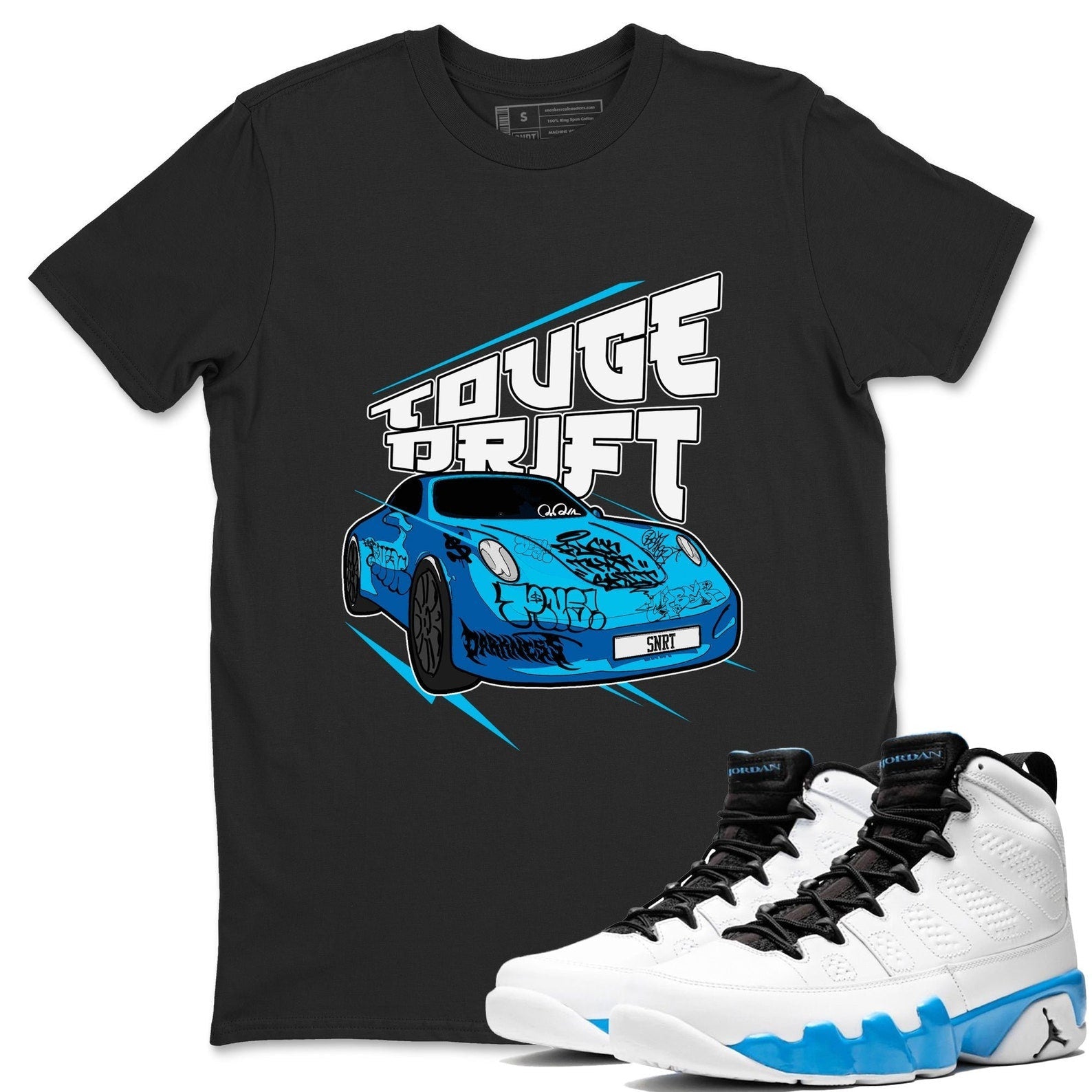 Touge Drift Streetwear Shirts To Match Jordans 9s Powder Blue T-Shirt, Sneaker Match Tee