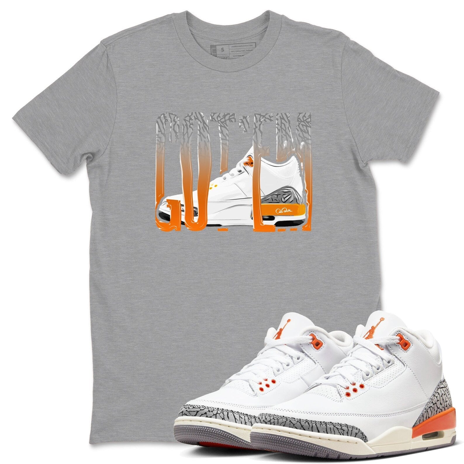 Wiggling Gotem - Sneaker Tees Shirts To Match Jordans 3s Georgia Peach T-Shirt, Sneaker Match Tee