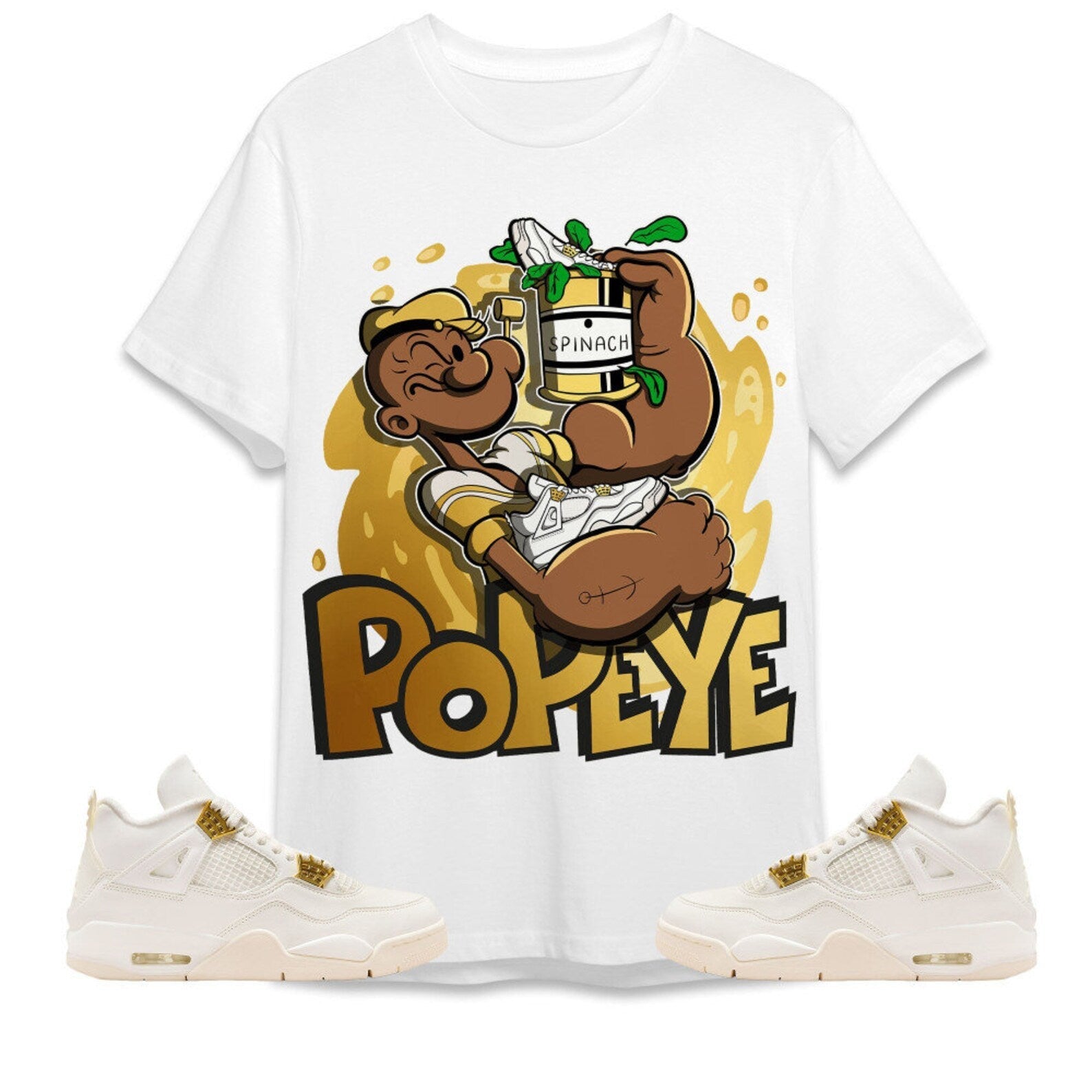 The Sailor Man Sneaker Unisex Tees Jordan 4 Sail to match Sneaker, Outfit back to school graphic tees T-Shirt, Sneaker Match Tee