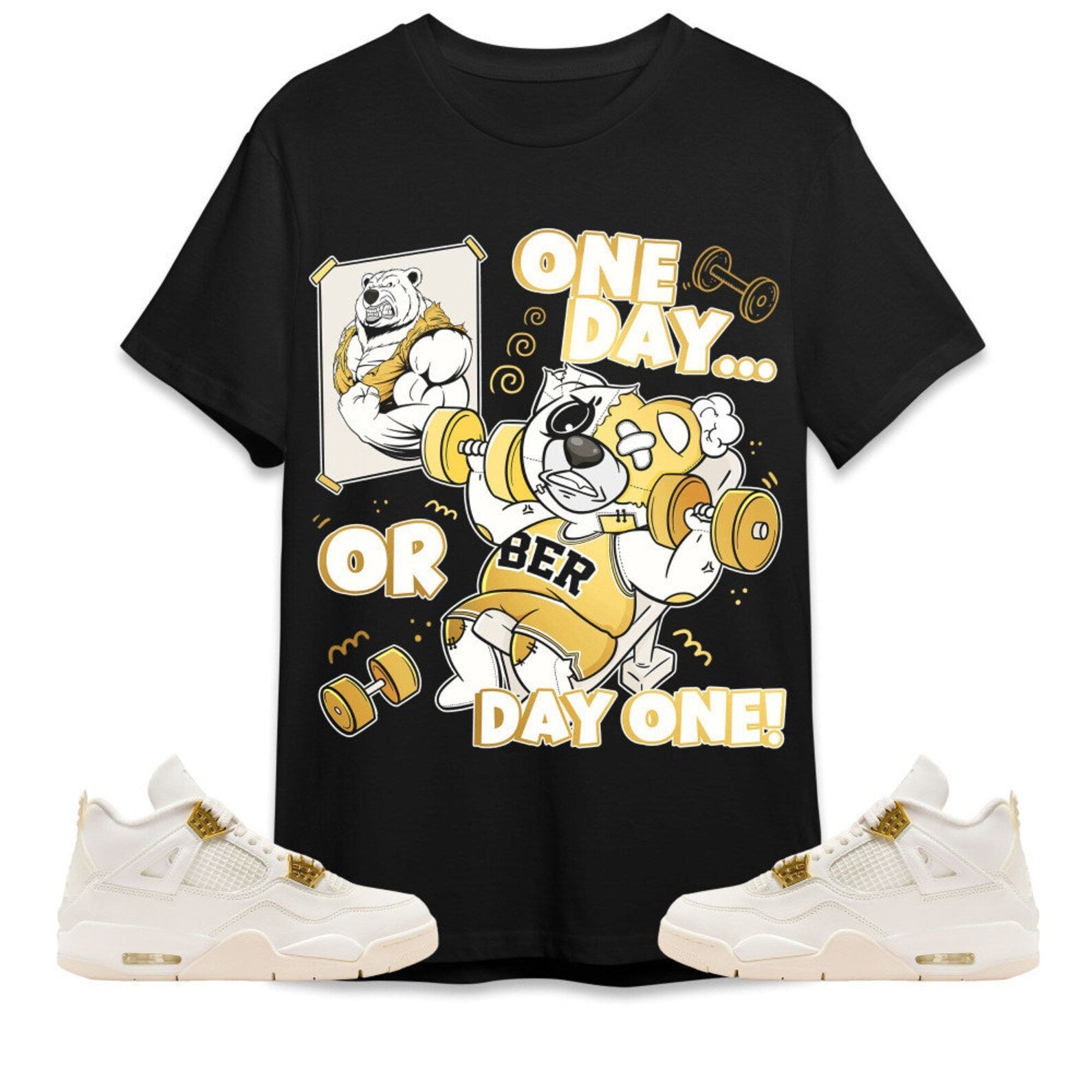 BER Gymmer Unisex Tees Jordan 4 Sail to match Sneaker, Outfit For Work Cute Gymmer match Jordan Hoodie T-Shirt, Sneaker Match Tee