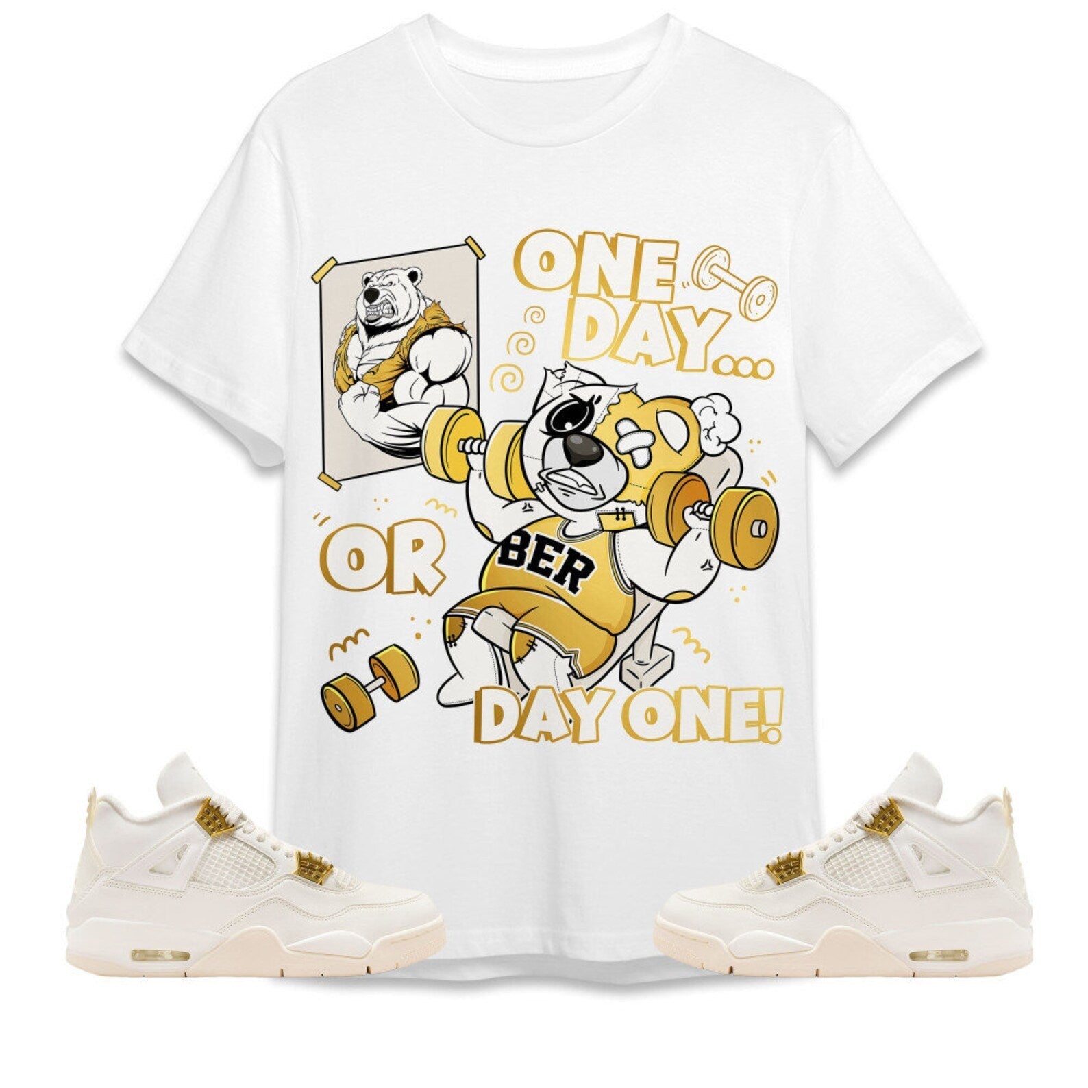 BER Gymmer Unisex Tees Jordan 4 Sail to match Sneaker, Outfit For Work Cute Gymmer match Jordan Hoodie T-Shirt, Sneaker Match Tee