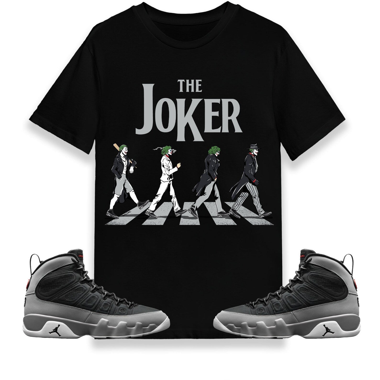 The Joker Unisex Shirt Match Jordan 9 Retro Particle Grey T-Shirt, Sneaker Match Tee