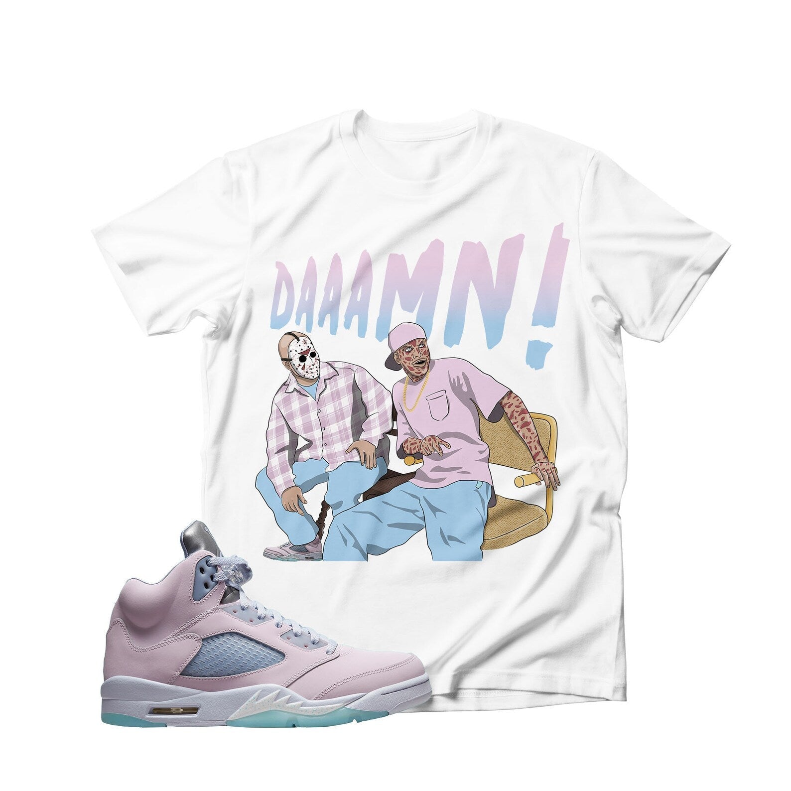 DAAAMN Unisex Shirt Match Jordan 5 Retro Easter 2023 T-Shirt, Sneaker Match Tee