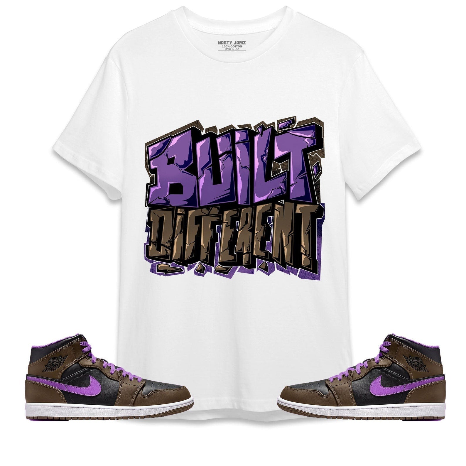 Built Different Unisex Shirt Match Jordan 1 Mid Palomino T-Shirt, Sneaker Match Tee