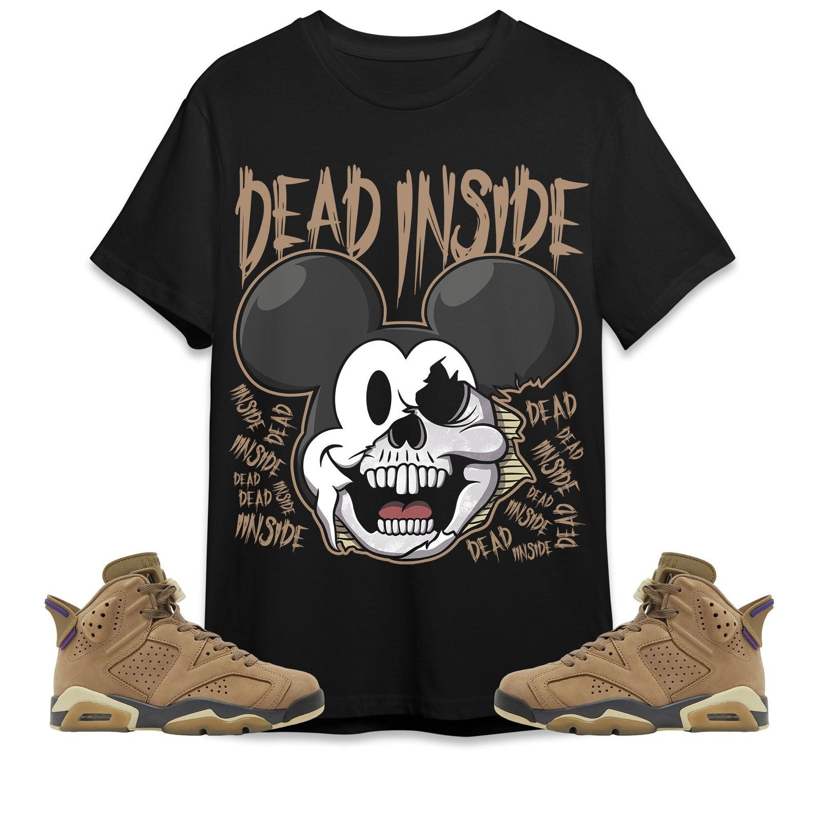 Mickey Horror Unisex Tees Jordan 6 Gore-Tex Brown Kelp to match Sneaker, Outfit Birthday Gift for Friends T-Shirt, Sneaker Match Tee