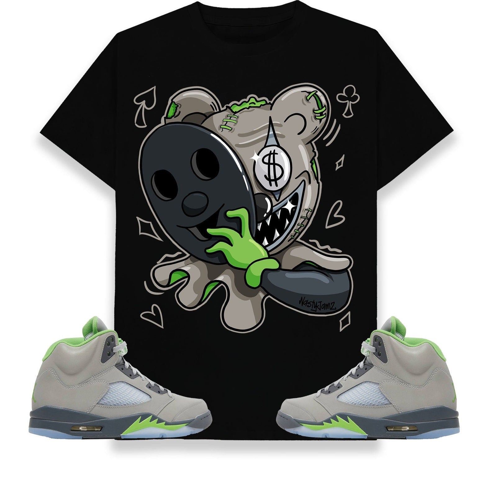 Fake It Til You Make It Unisex Shirt Match Jordan 5 Retro Green Bean T-Shirt, Sneaker Match Tee