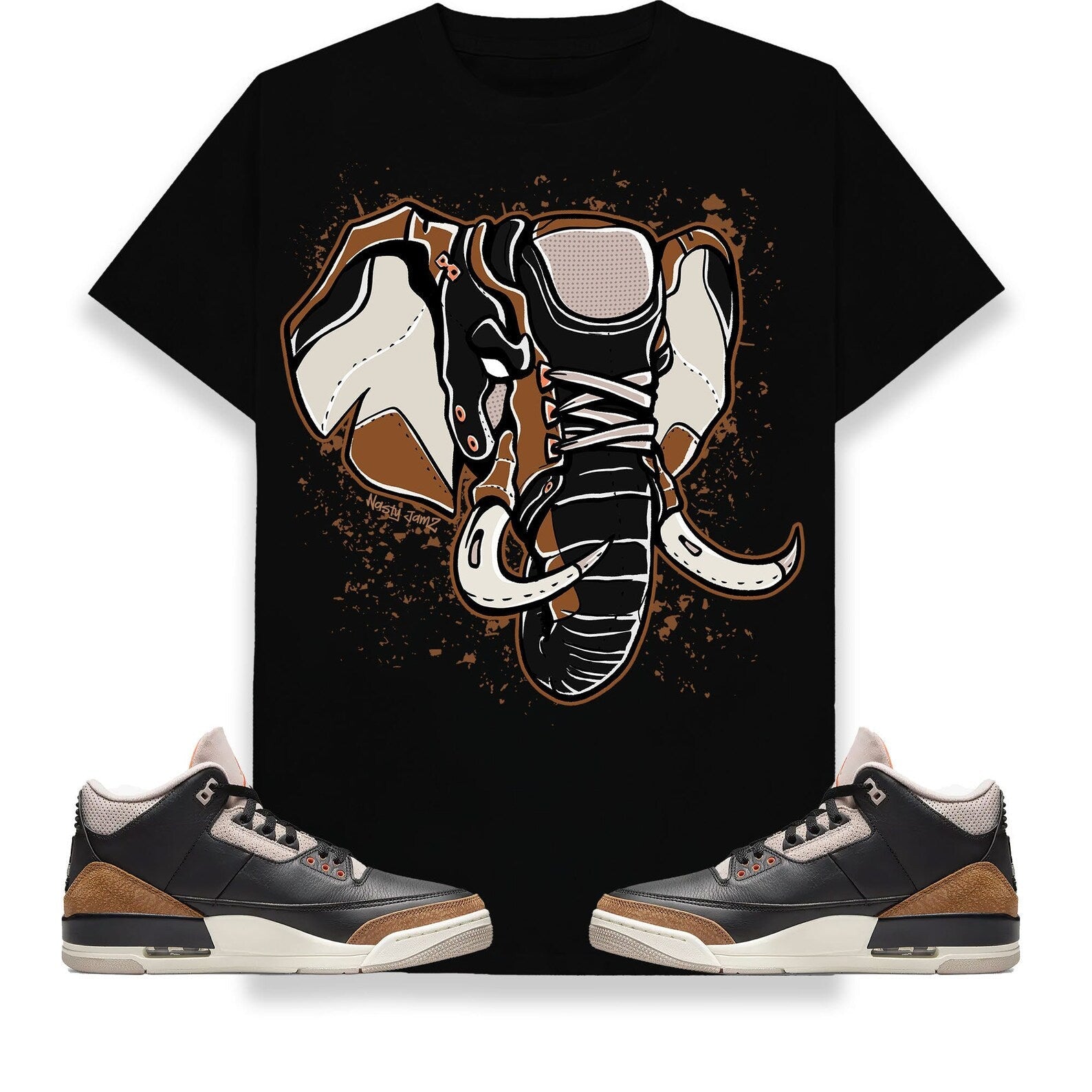 Elephant Head Unisex Shirt Match Jordan 3 Retro Desert Elephant T-Shirt, Sneaker Match Tee