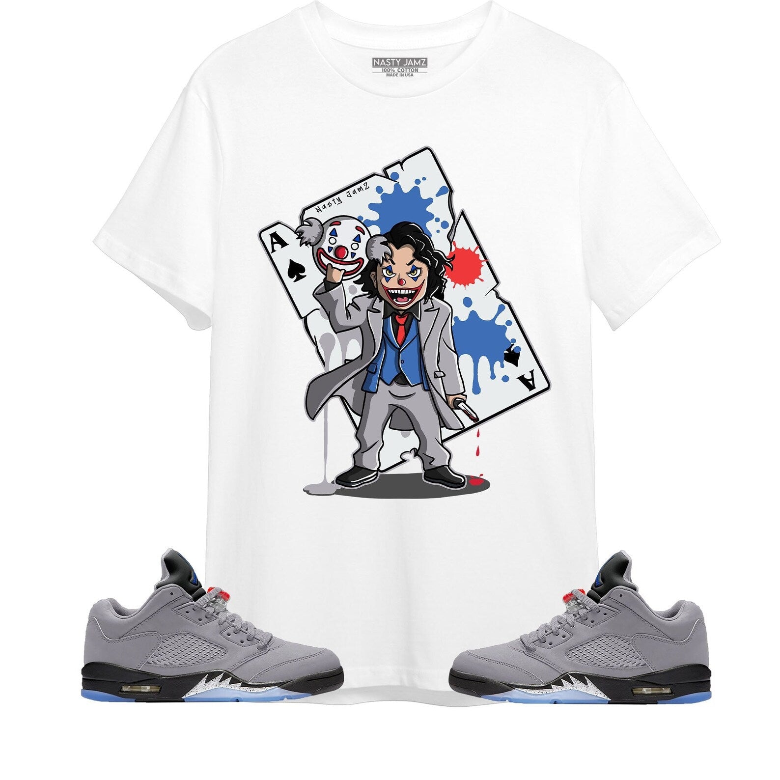 Joker Killer Unisex Shirt Match Jordan 5 Retro Low PSG T-Shirt, Sneaker Match Tee