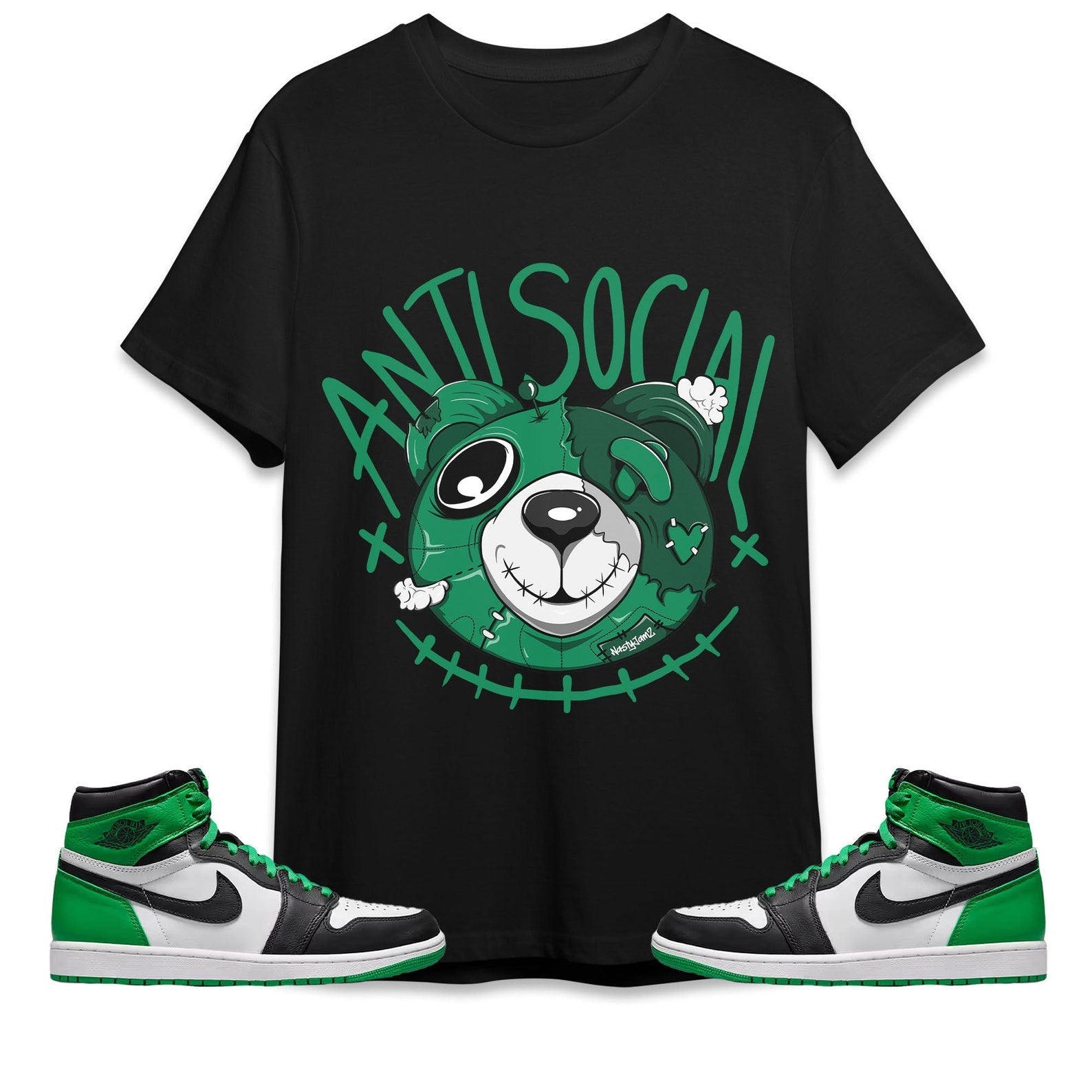 Atsc Head Ber Unisex Shirt Match Jordan 1 Celtic Lucky Green T-Shirt, Sneaker Match Tee