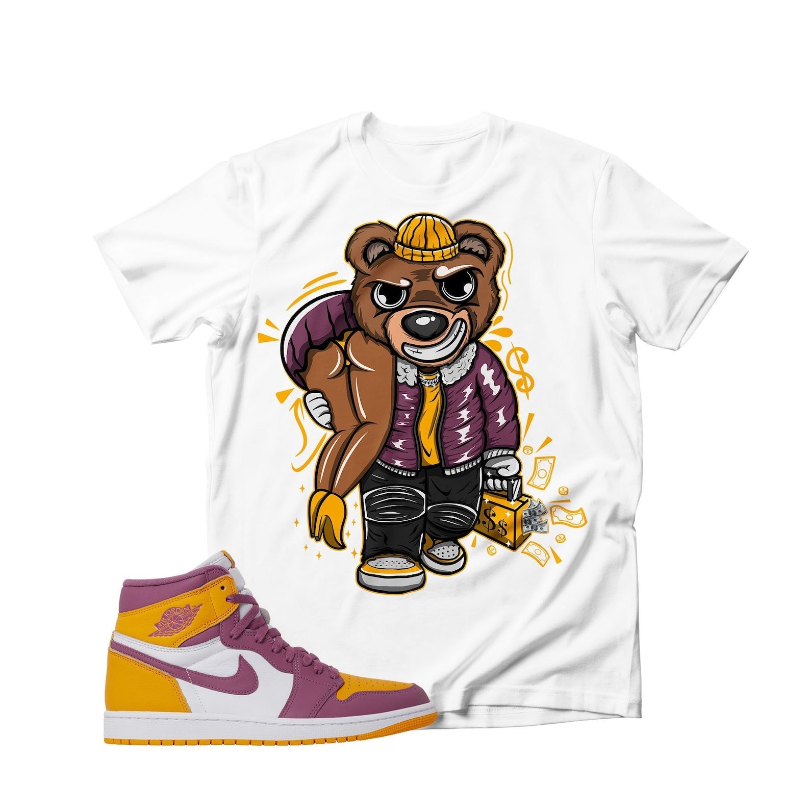 Big Bank Unisex Shirt Match Jordan 1 Retro High OG Brotherhood T-Shirt, Sneaker Match Tee