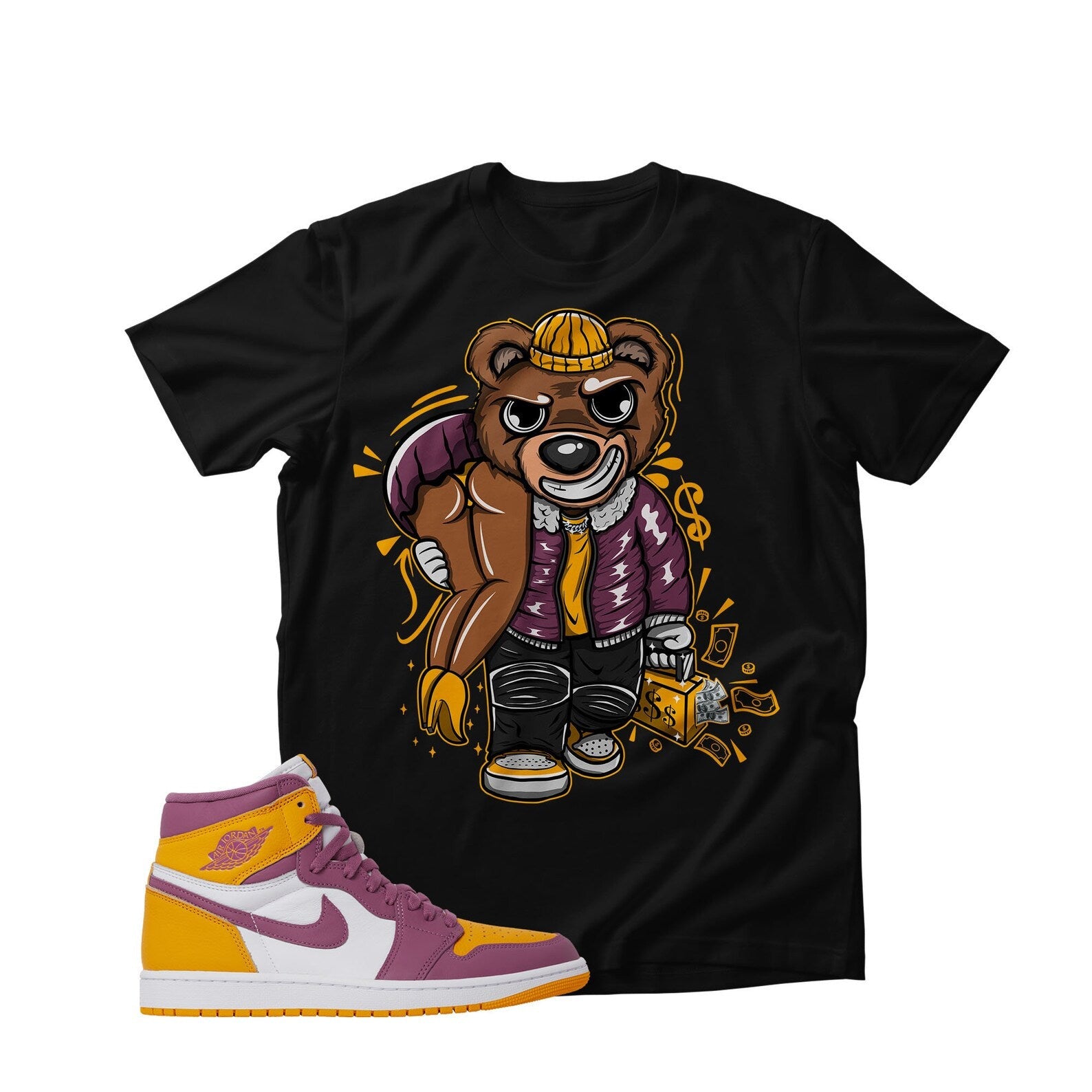 Big Bank Unisex Shirt Match Jordan 1 Retro High OG Brotherhood T-Shirt, Sneaker Match Tee