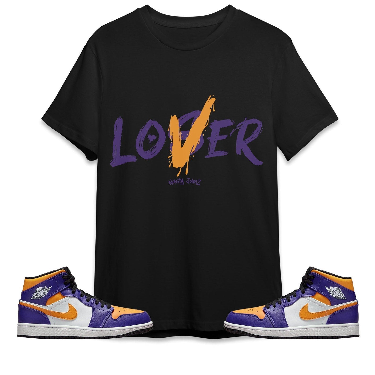 Loser Lover Unisex Shirt Match Jordan 1 Mid Purple University Gold T-Shirt, Sneaker Match Tee