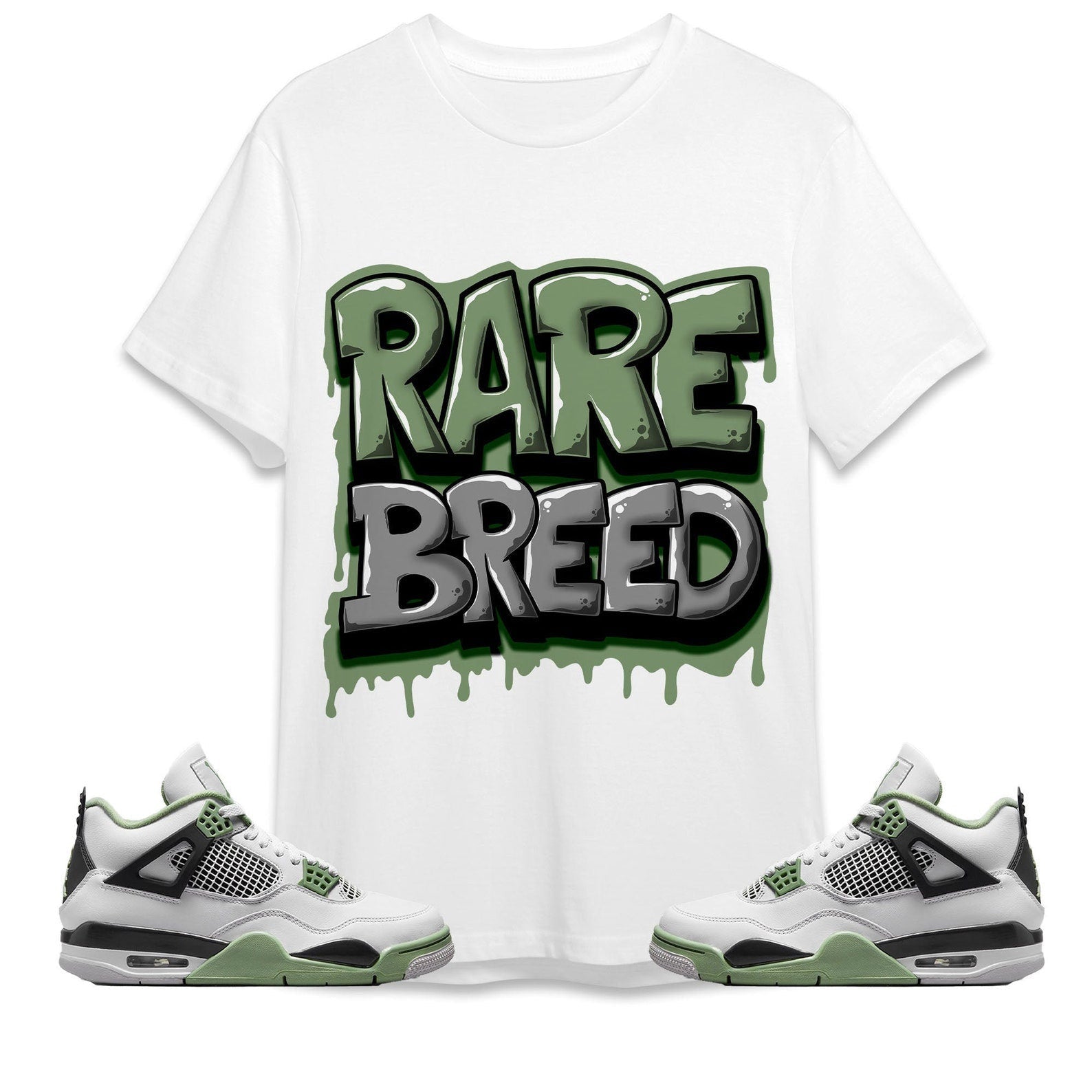 Rare Breed Unisex Shirt Match Jordan 4 Seafoam Oil Green T-Shirt, Sneaker Match Tee