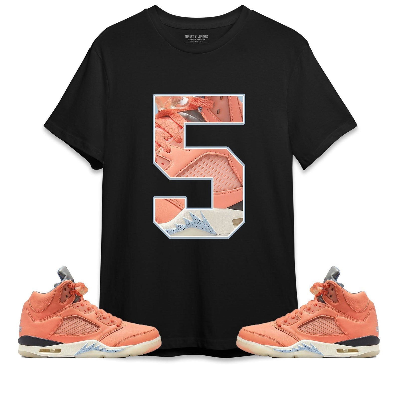 Number 5 CM5 Unisex Shirt Match Jordan 5 Crimson Bliss T-Shirt, Sneaker Match Tee