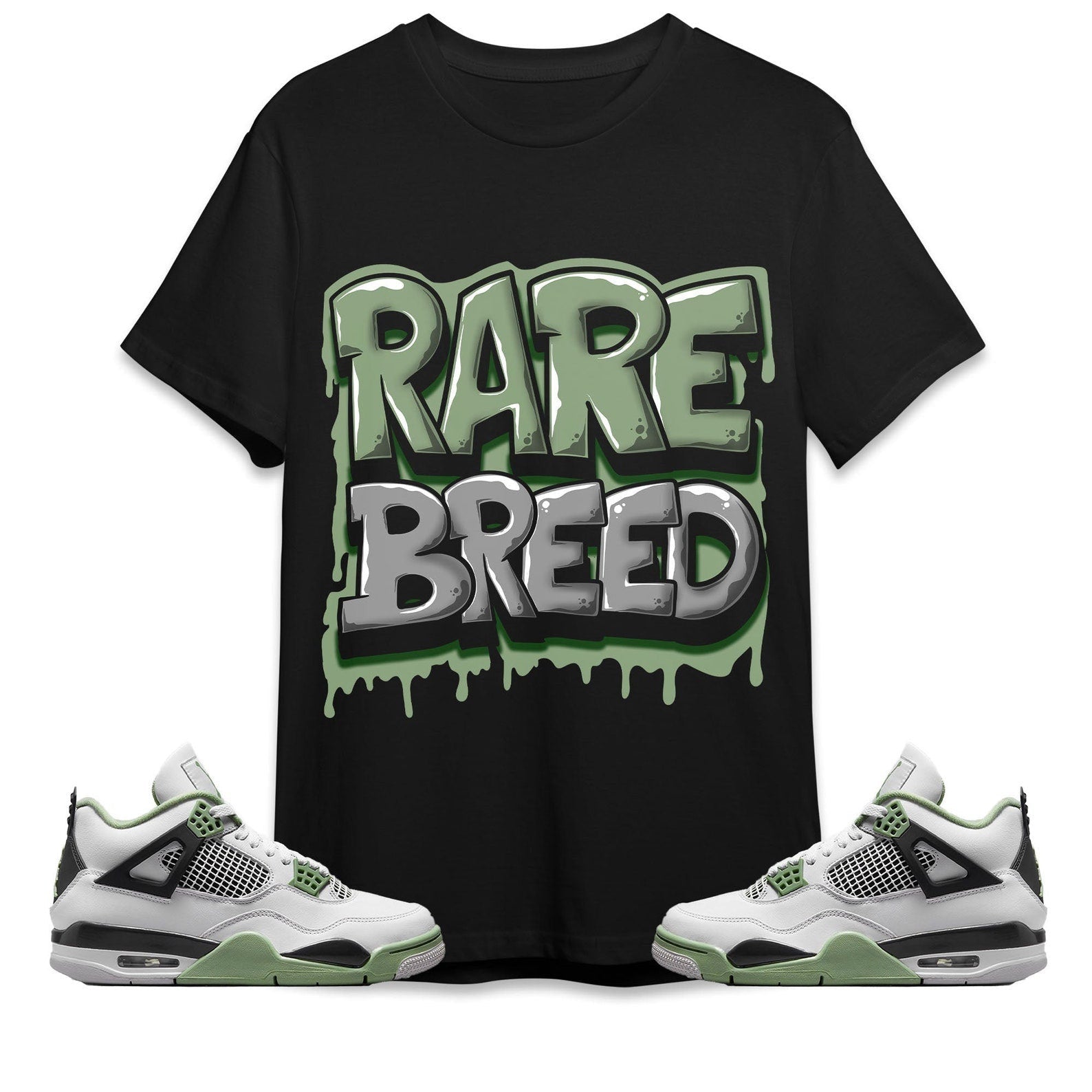 Rare Breed Unisex Shirt Match Jordan 4 Seafoam Oil Green T-Shirt, Sneaker Match Tee