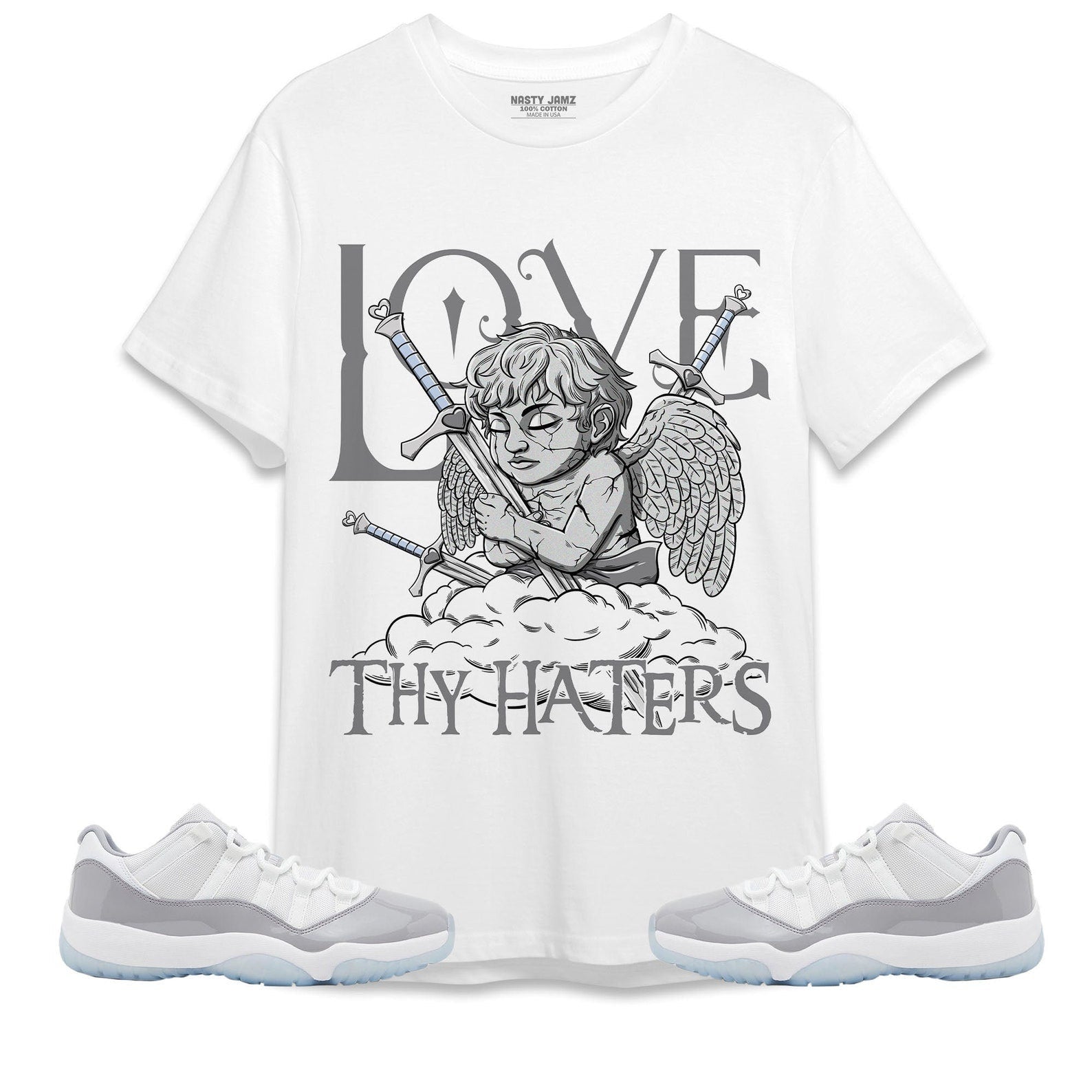 Love Thy Haters Angel Unisex Shirt Match Jordan 11 Low Cement Grey T-Shirt, Sneaker Match Tee
