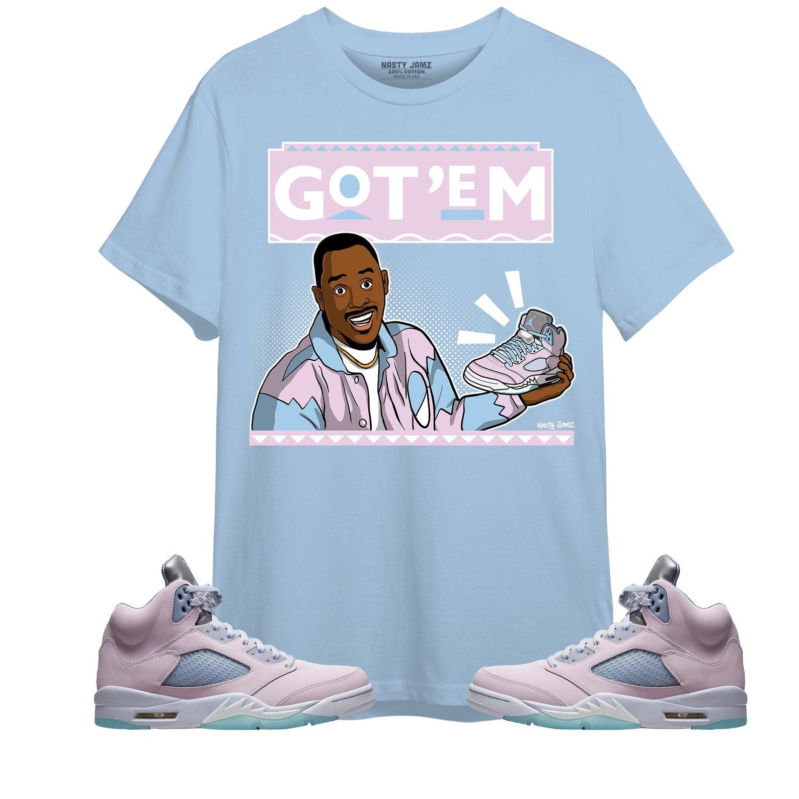 Got Em 90s TV Style Unisex Color Shirt Match Jordan 5 Retro Easter 2022 T-Shirt, Sneaker Match Tee
