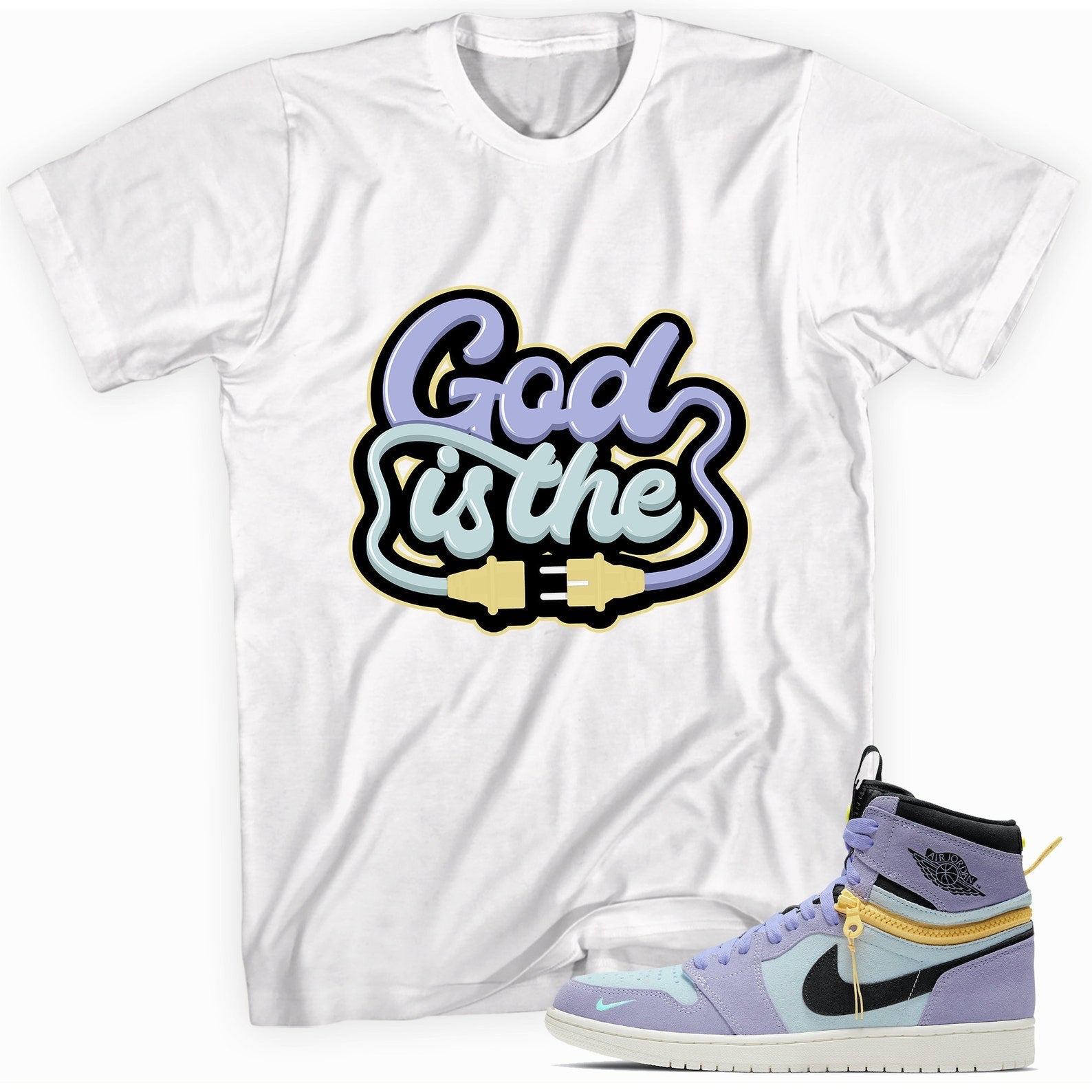 God Plug Shirt Made to Match Jordan 1 Switch Purple Pulse T-Shirt, Sneaker Match Tee