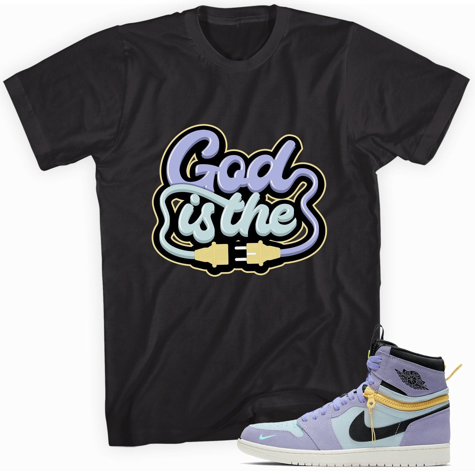 God Plug Shirt Made to Match Jordan 1 Switch Purple Pulse T-Shirt, Sneaker Match Tee