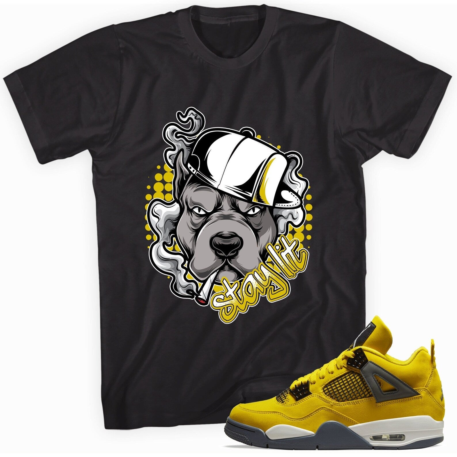 Stay Lit T-Shirt Match Jordan 4 Lightning T-Shirt, Sneaker Match Tee