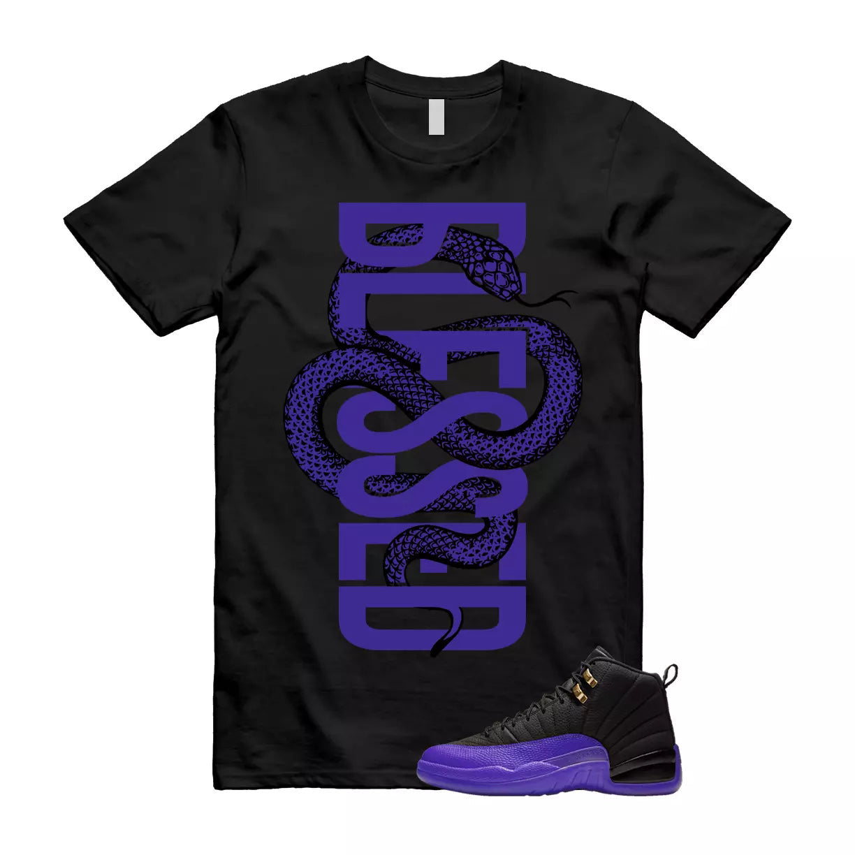 Rags To Riches T-shirt Made To Match Foamposite Blue/Orange T-Shirt, Sneaker Match Tee