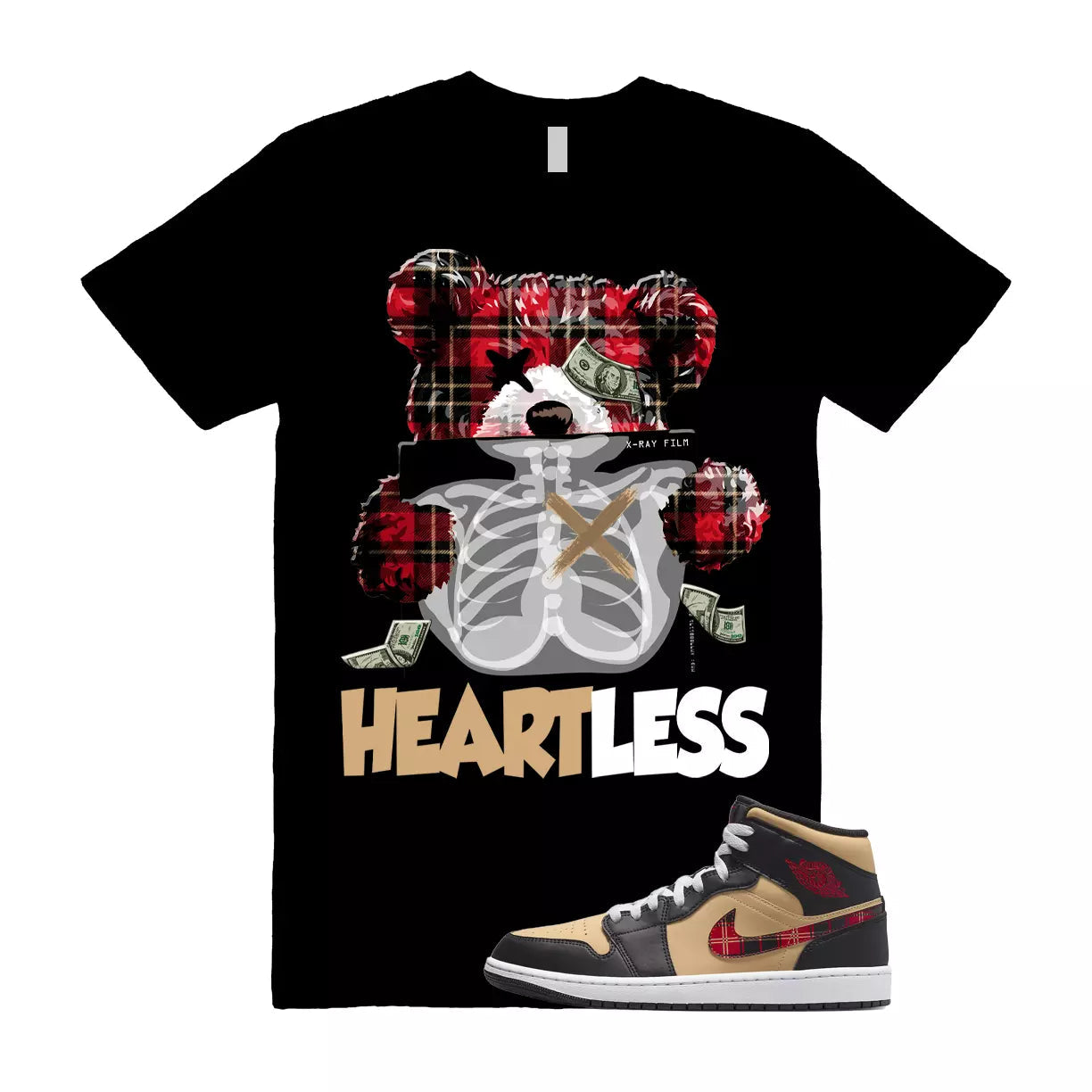 Rags To Riches T-shirt Made To Match Jordan 1 Smoke Grey T-Shirt, Sneaker Match Tee