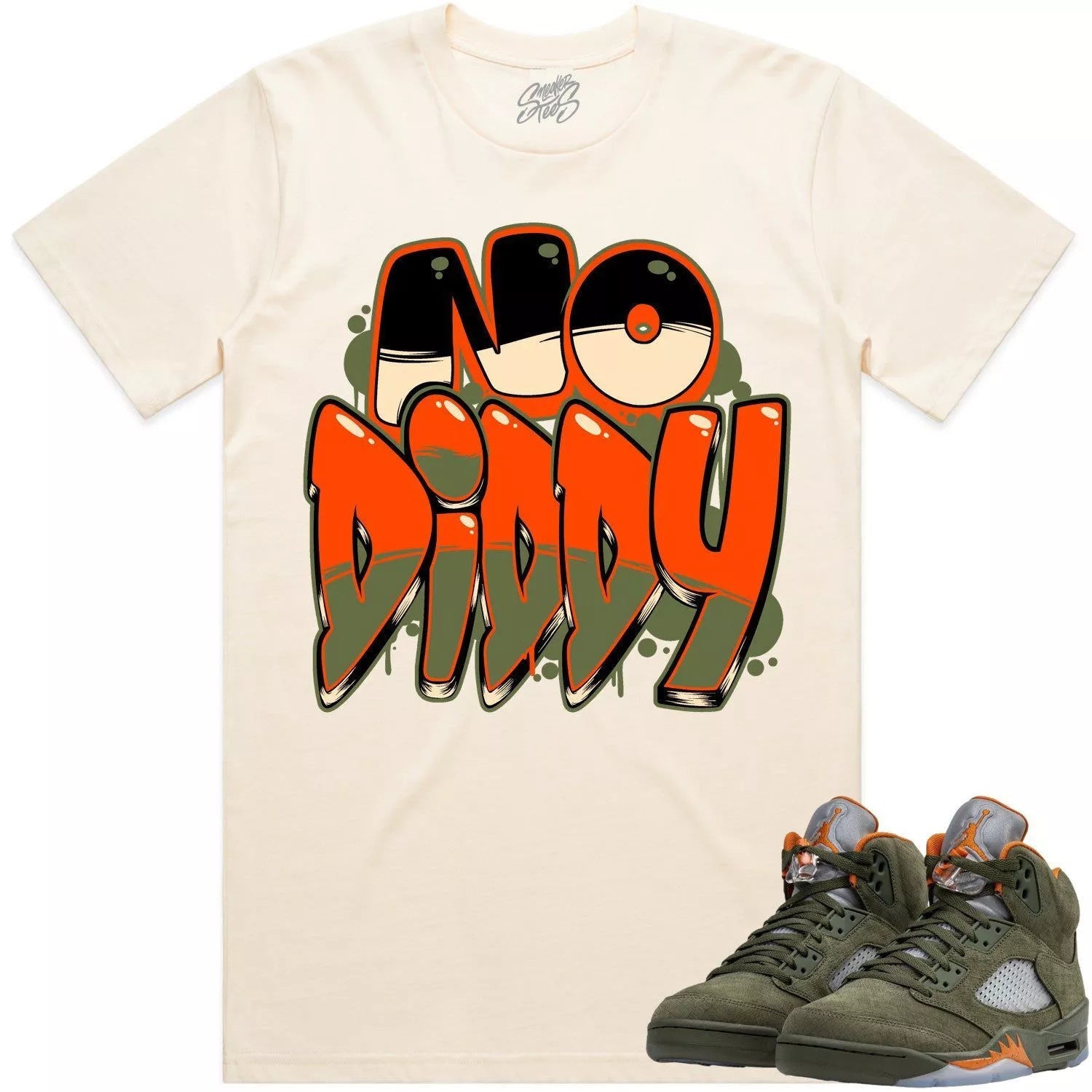OnlyBands Sneaker Shirt Made To Match Dunks High White Picante Red T-Shirt, Sneaker Match Tee