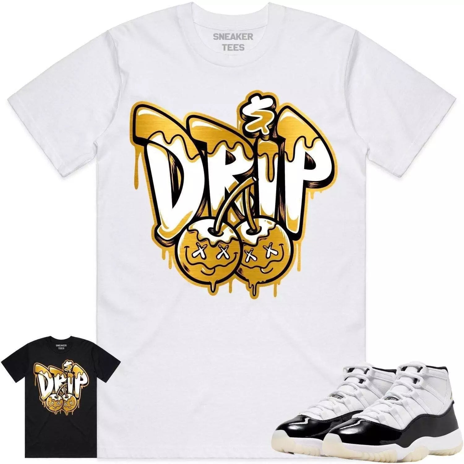 Libra Sneaker Shirt Made To Match Dunks High White Picante Red T-Shirt, Sneaker Match Tee