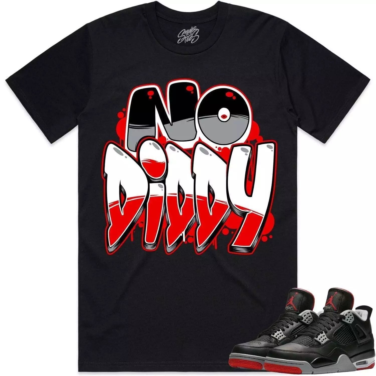 Limited Edition Sneaker Shirt Made To Match Dunks High White Picante Red T-Shirt, Sneaker Match Tee