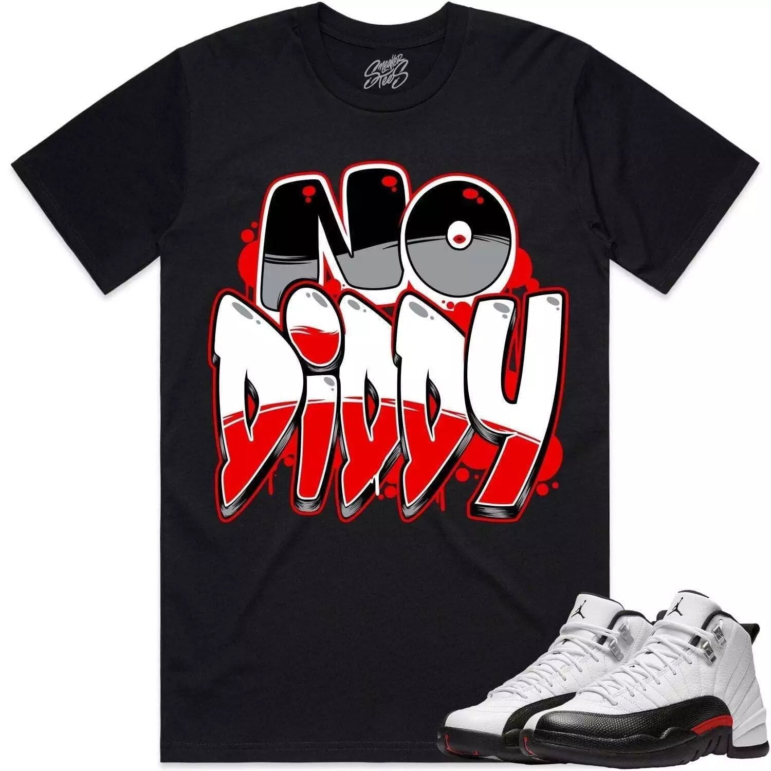 Trust No Dollar One Sneaker Shirt Made To Match Dunks High White Picante Red T-Shirt, Sneaker Match Tee