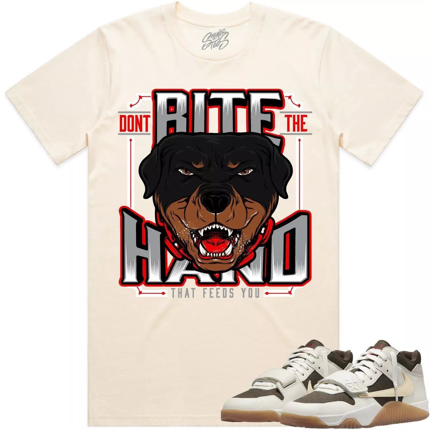 Loyalty Sneaker Shirt Made To Match Dunks High White Picante Red T-Shirt, Sneaker Match Tee