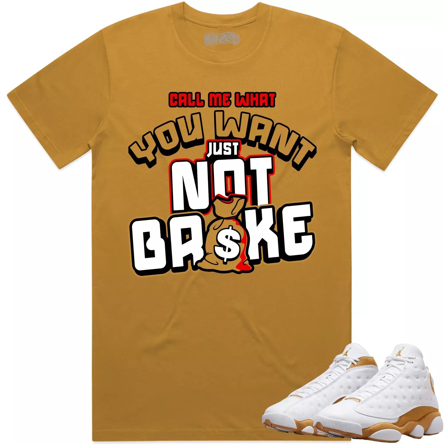 Kick Game Crazy Sneaker Shirt Made To Match Dunks High White Picante Red T-Shirt, Sneaker Match Tee