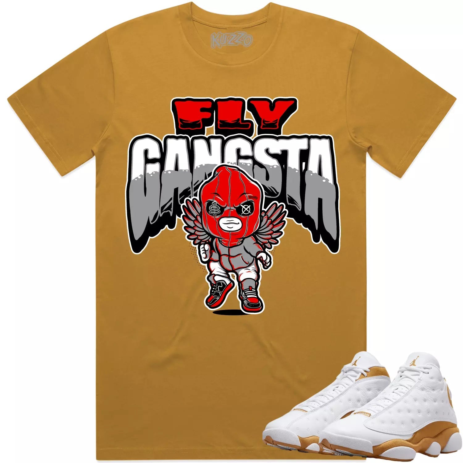 Kick Game Crazy Sneaker Shirt Made To Match Dunks High White Picante Red T-Shirt, Sneaker Match Tee