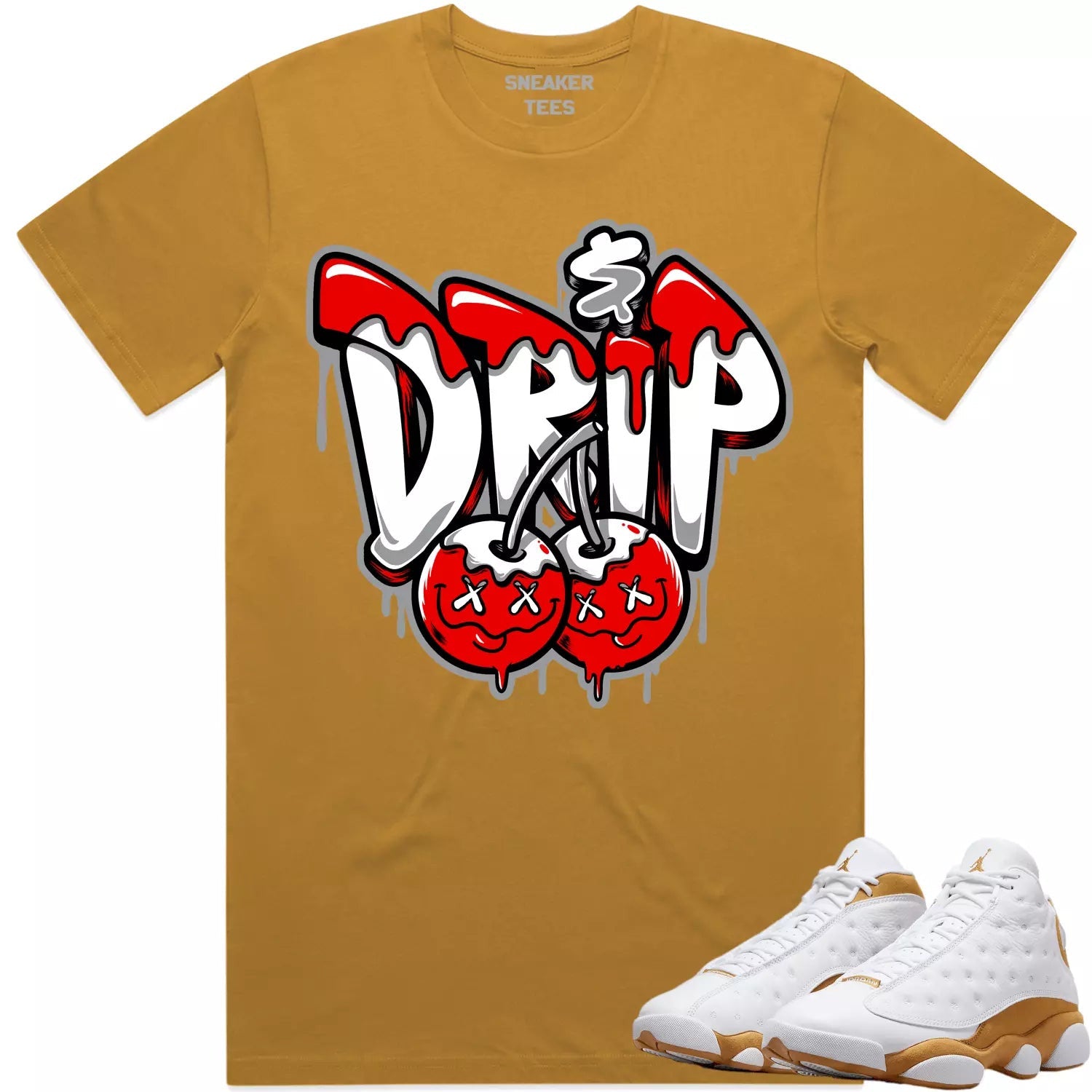 NY Don't Love You Sneaker Shirt Made To Match Dunks High White Picante Red T-Shirt, Sneaker Match Tee