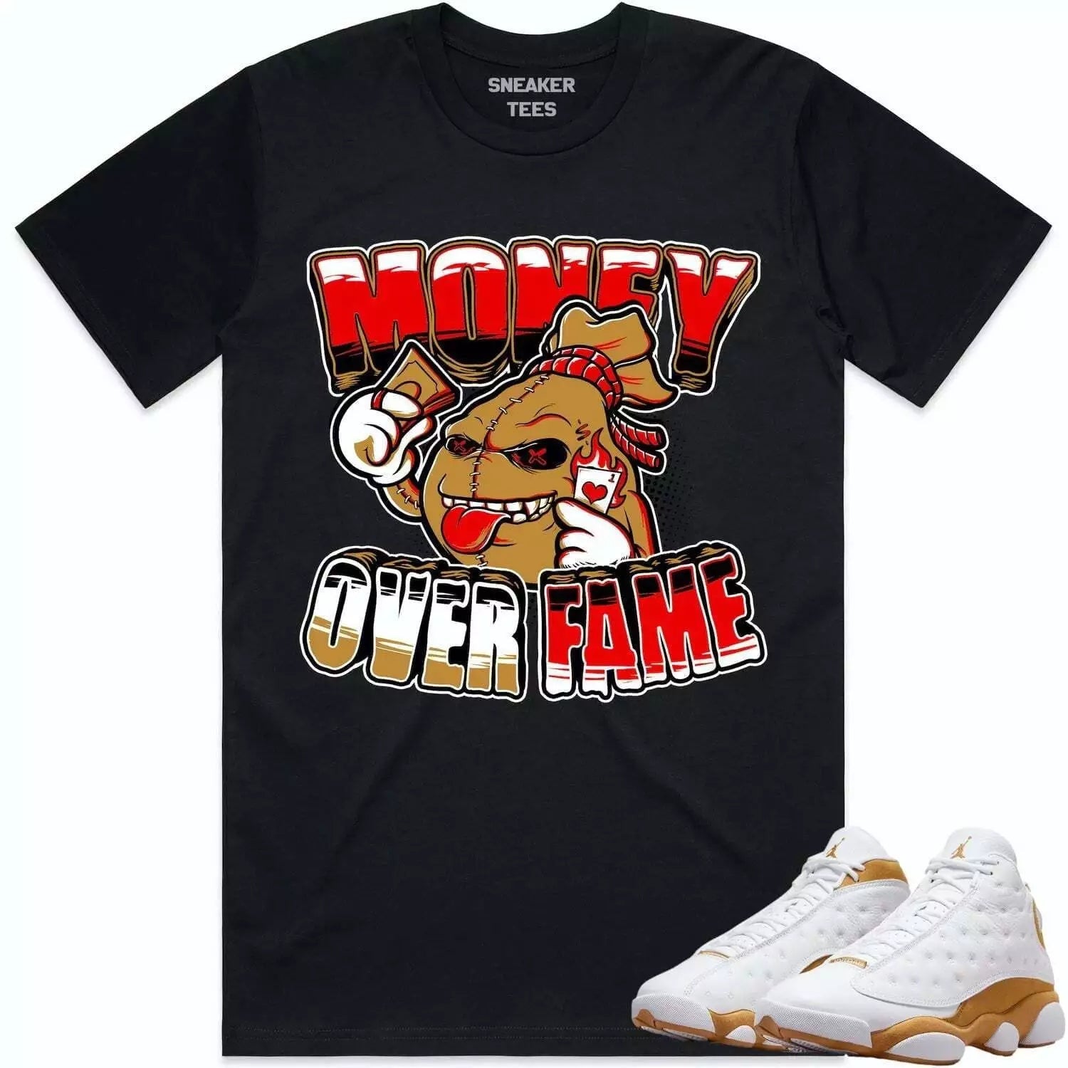 Paid In Full Shirt Made To Match Dunks High White Picante Red T-Shirt, Sneaker Match Tee