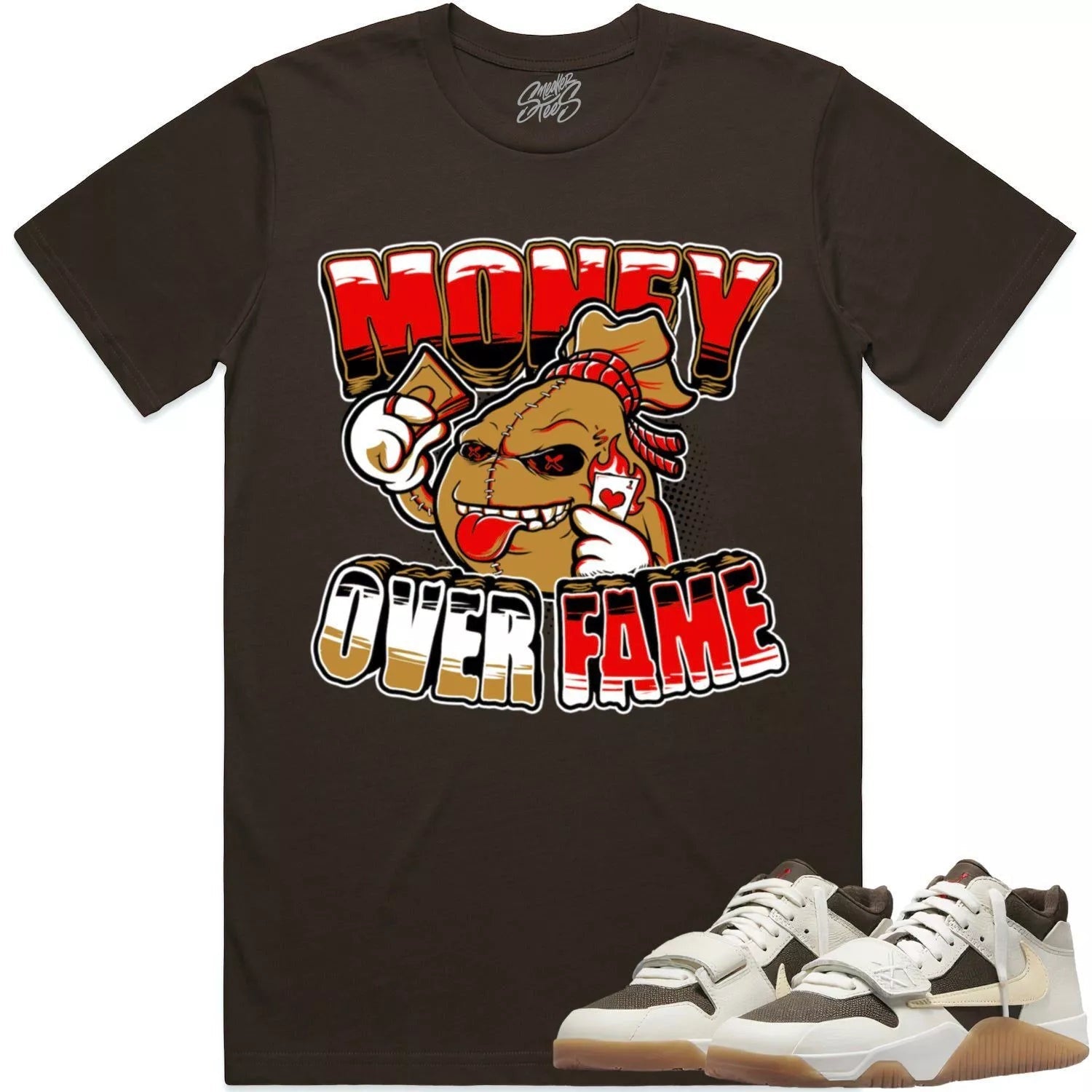 Sneaker Addict Sneaker Shirt Made To Dunks High White Picante Red T-Shirt, Sneaker Match Tee