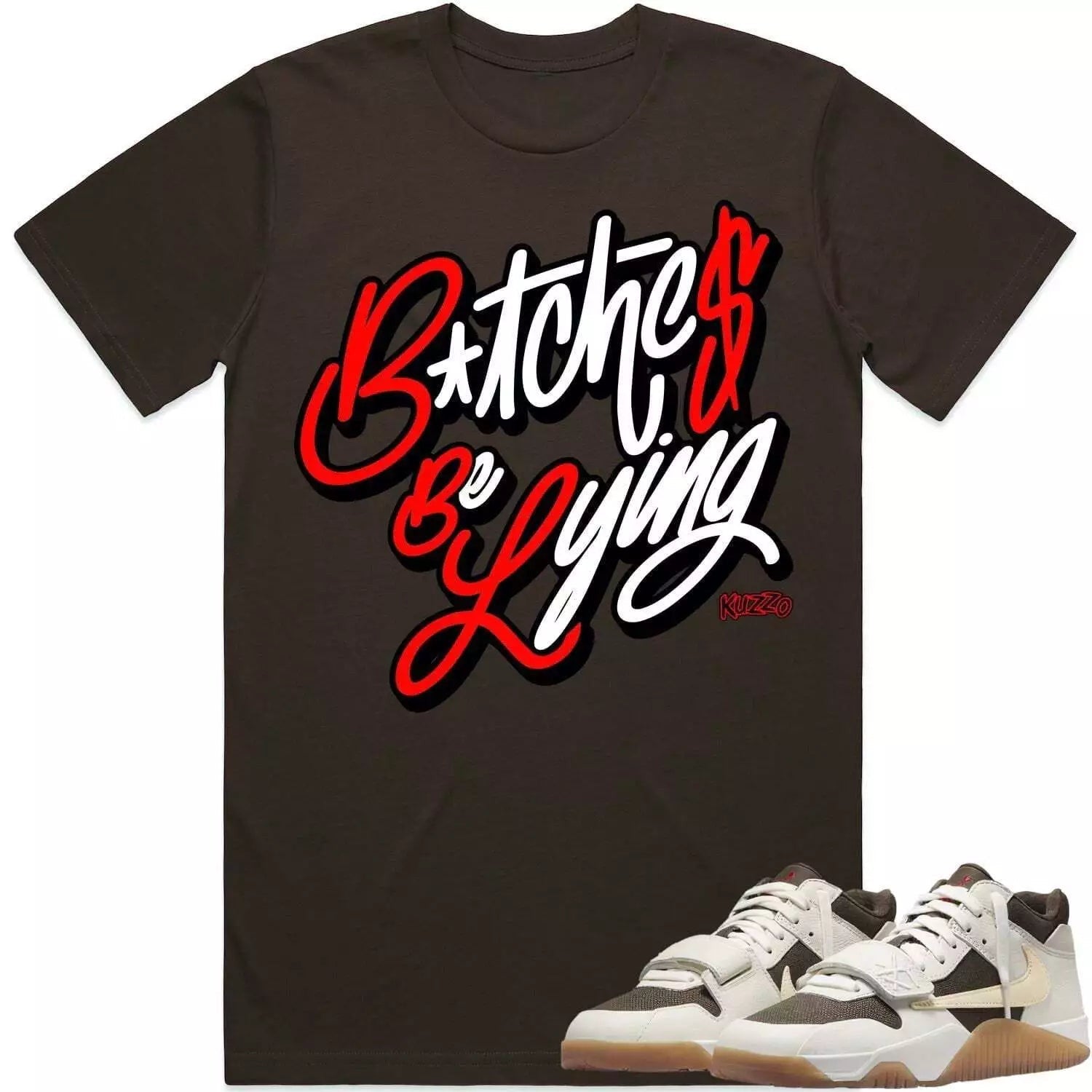 Stay Lit Sneaker Shirt Made To Dunks High White Picante Red T-Shirt, Sneaker Match Tee