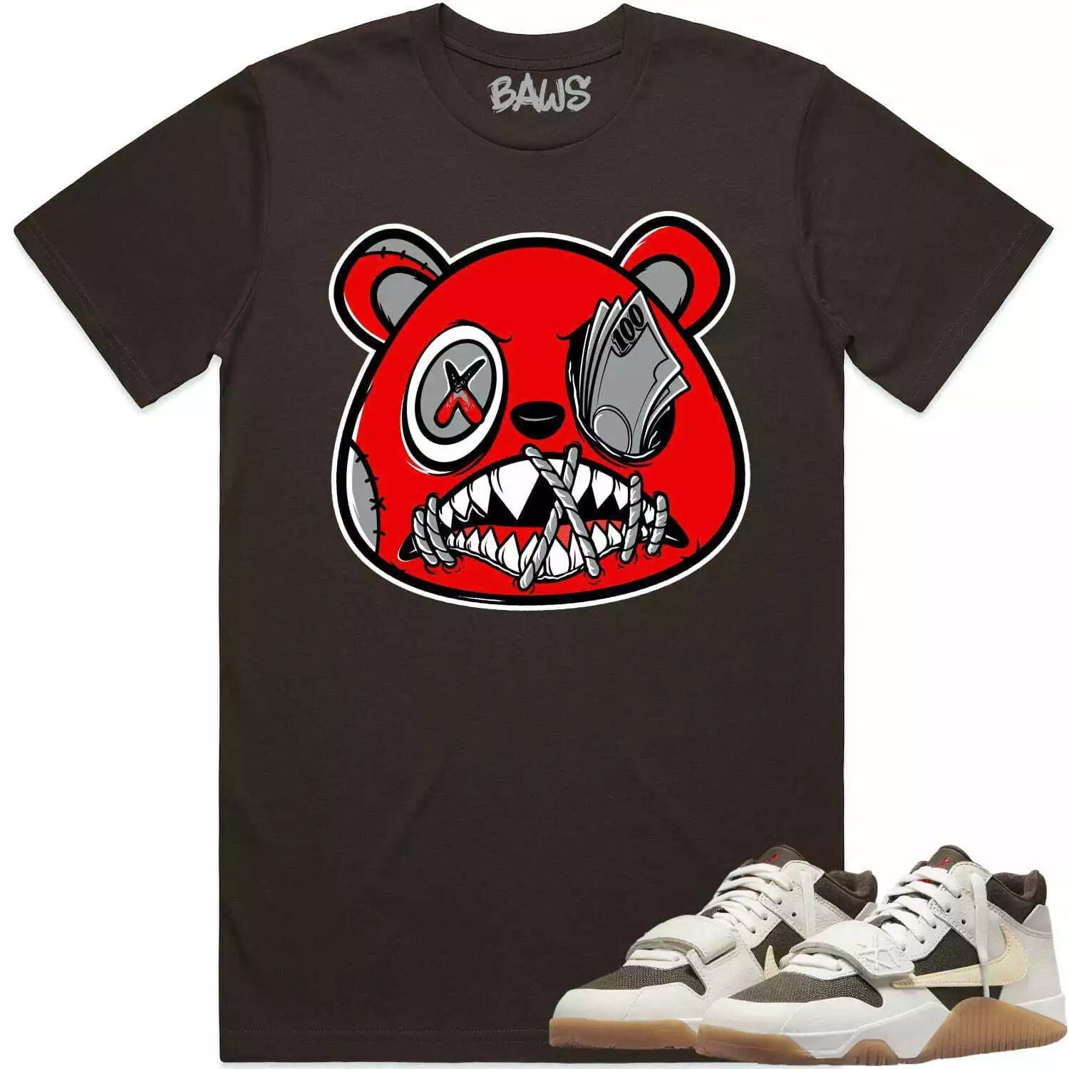 Trap Rabbit Sneaker Shirt Made To Dunks High White Picante Red T-Shirt, Sneaker Match Tee