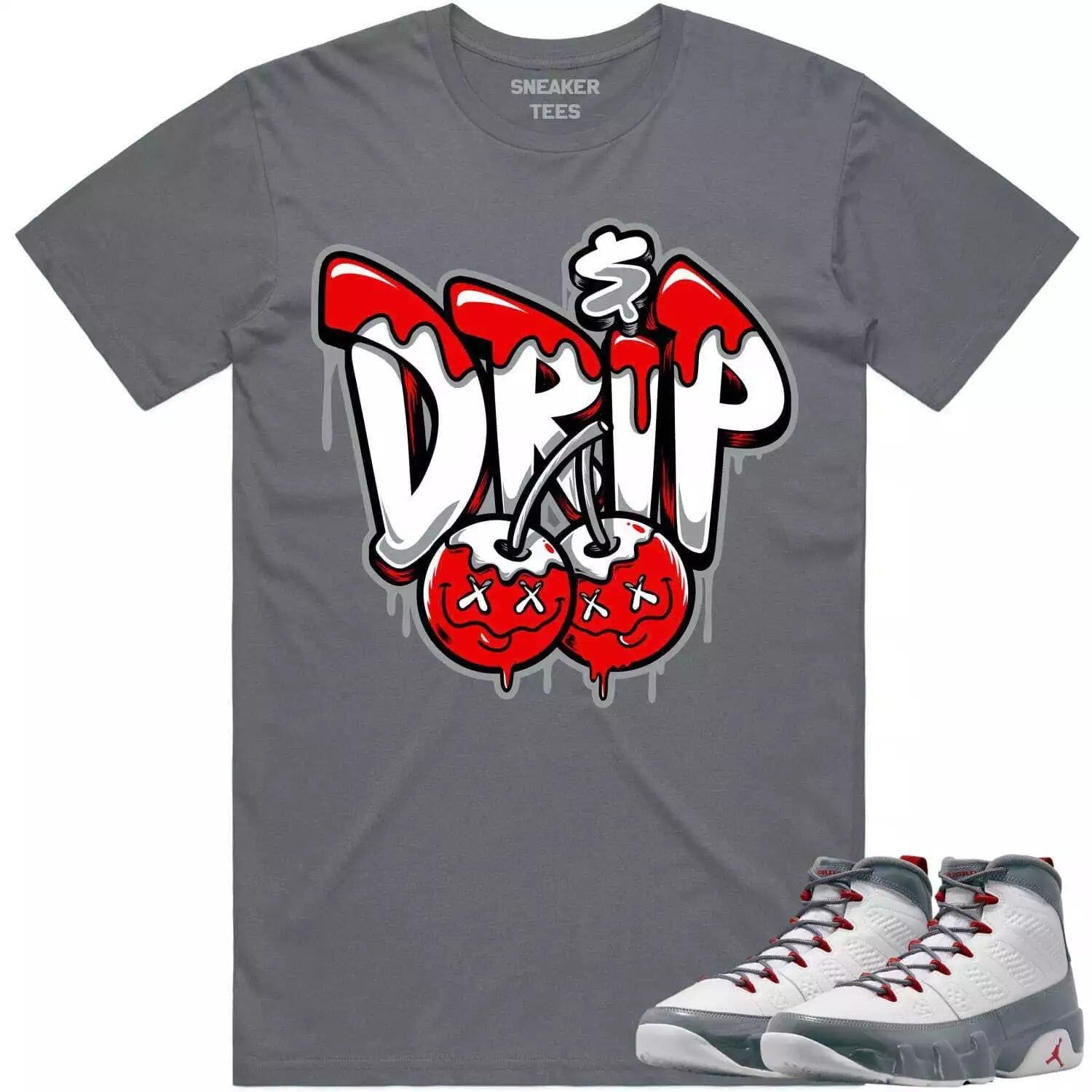Hustle Harder Sneaker Shirt Made To Match Dunks High White Picante Red T-Shirt, Sneaker Match Tee