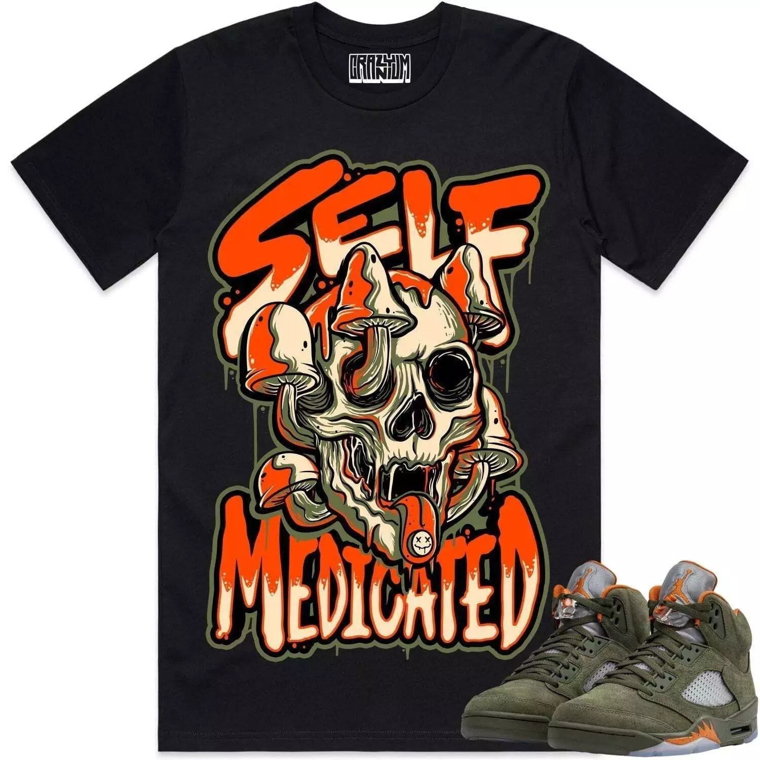 Legend Sneaker Shirt to Match Jordan 1 Low Bred Toe 553558-612 / RED T-Shirt, Sneaker Match Tee