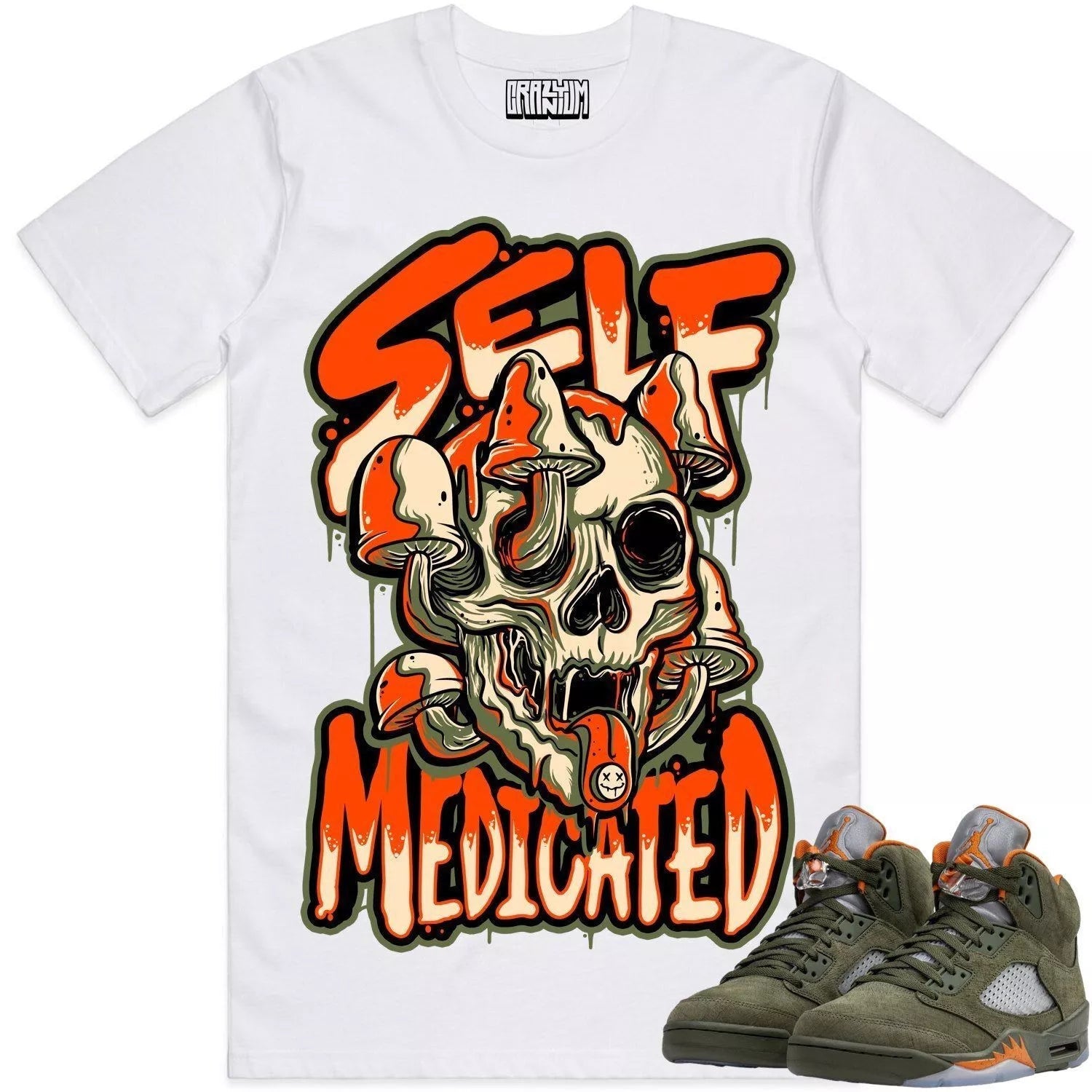 Floral 1 Bred Shirt to Match Jordan 1 Low Bred Toe 553558-612 / Black T-Shirt, Sneaker Match Tee