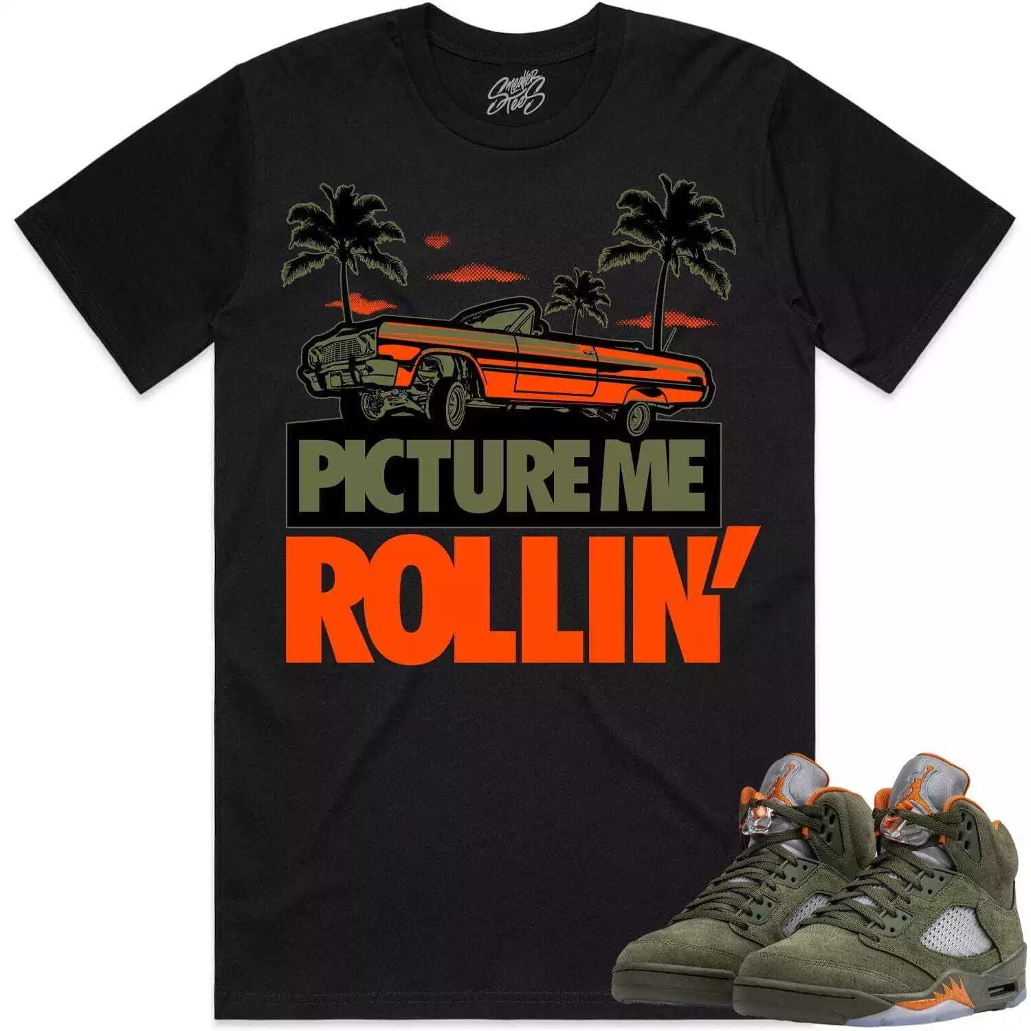 Sneaker L Thunder Shirt to Match Jordan 4 Retro Red Thunder CT8527-016 T-Shirt, Sneaker Match Tee