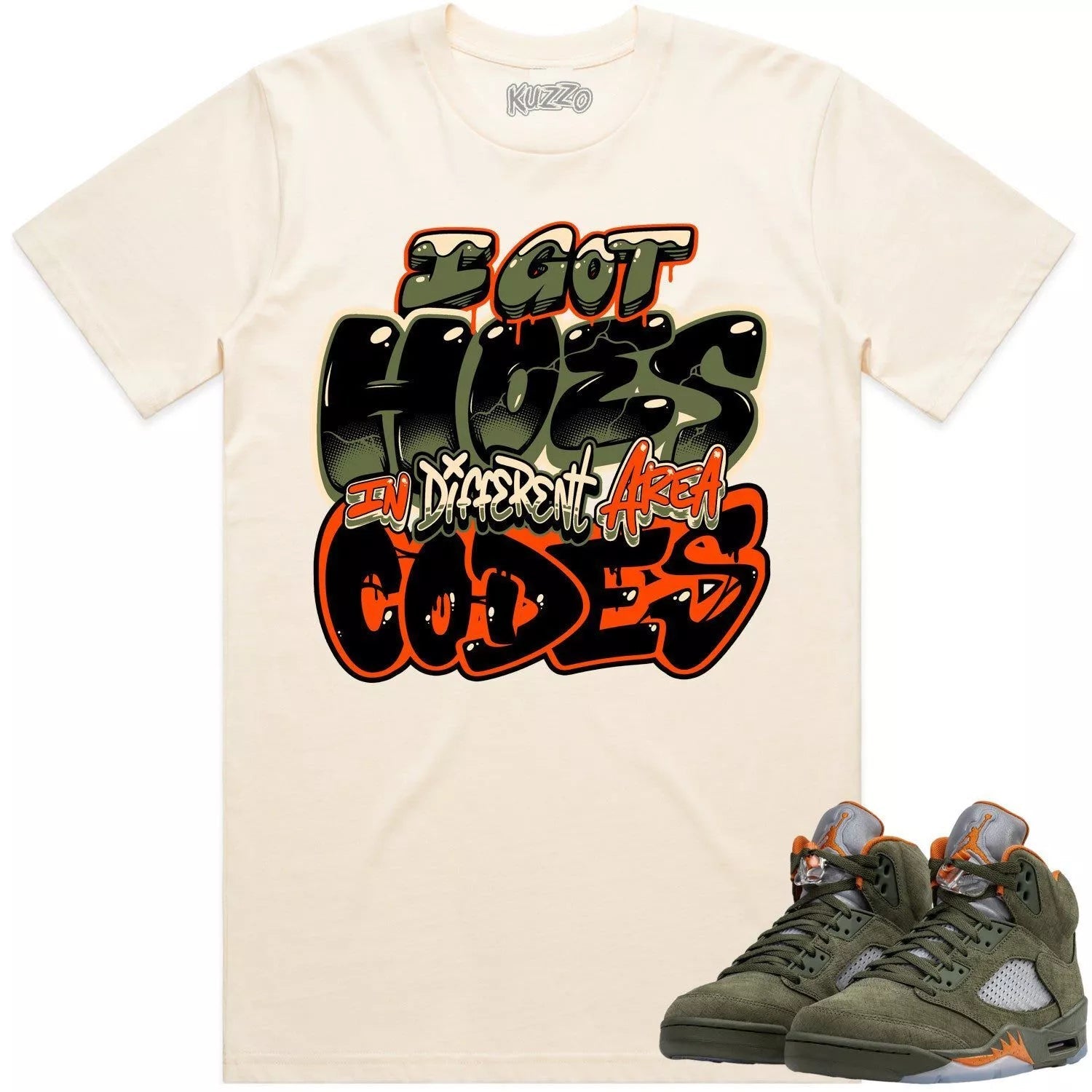 Sneaker L Shirt to Match Jordan 1 High Zoom CMFT Olive Aura / CT0979-102 T-Shirt, Sneaker Match Tee