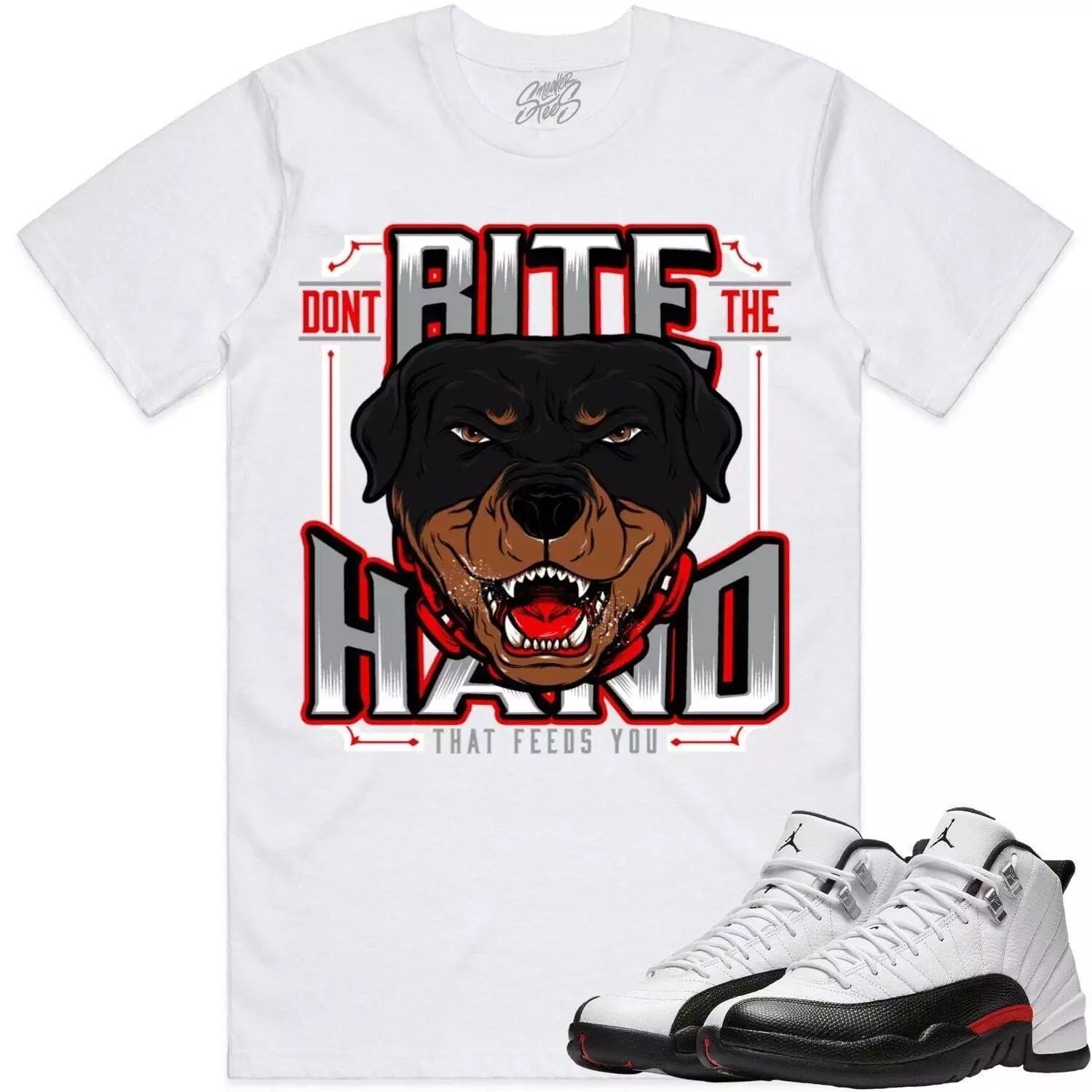 Box Logo Sneaker Shirt to Match Air Jordan 12 Royalty CT8013-170 T-Shirt, Sneaker Match Tee