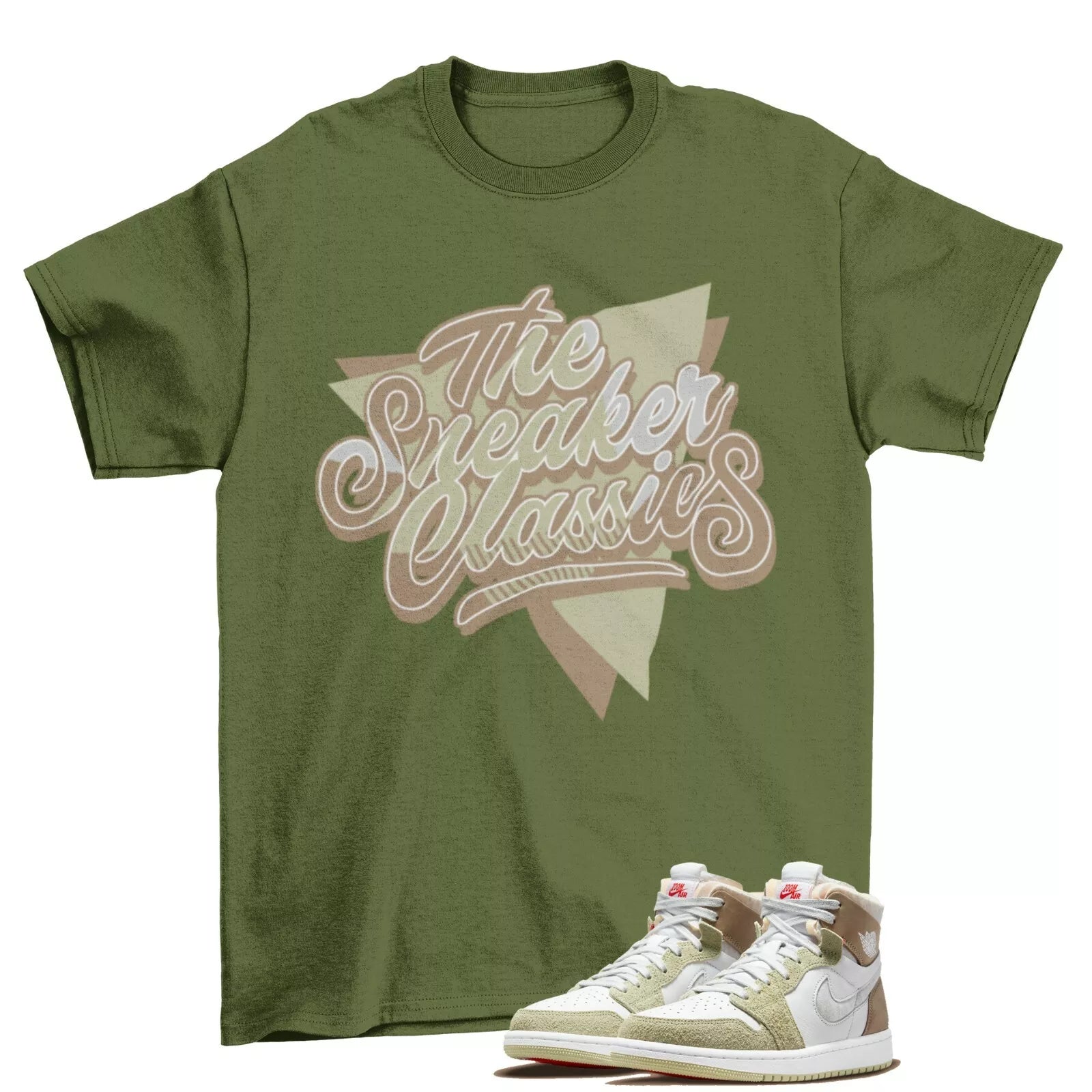 One For All Shirt to Match Jordan 1 Retro High OG Prototype DC6515-100 / Grey T-Shirt, Sneaker Match Tee