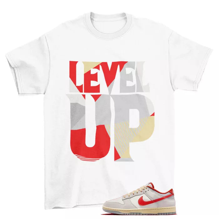Next Level Sneaker Shirt to Match Dunk Low Green Strike / White T-Shirt, Sneaker Match Tee