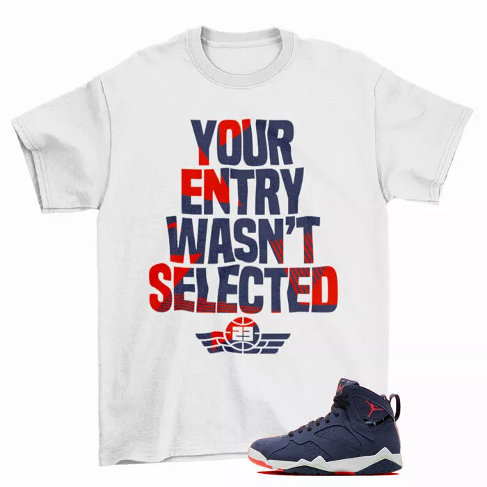 Sneaker Raffle Shirt to Match Jordan 7 Retro Quai 54 DV0577-500 T-Shirt, Sneaker Match Tee