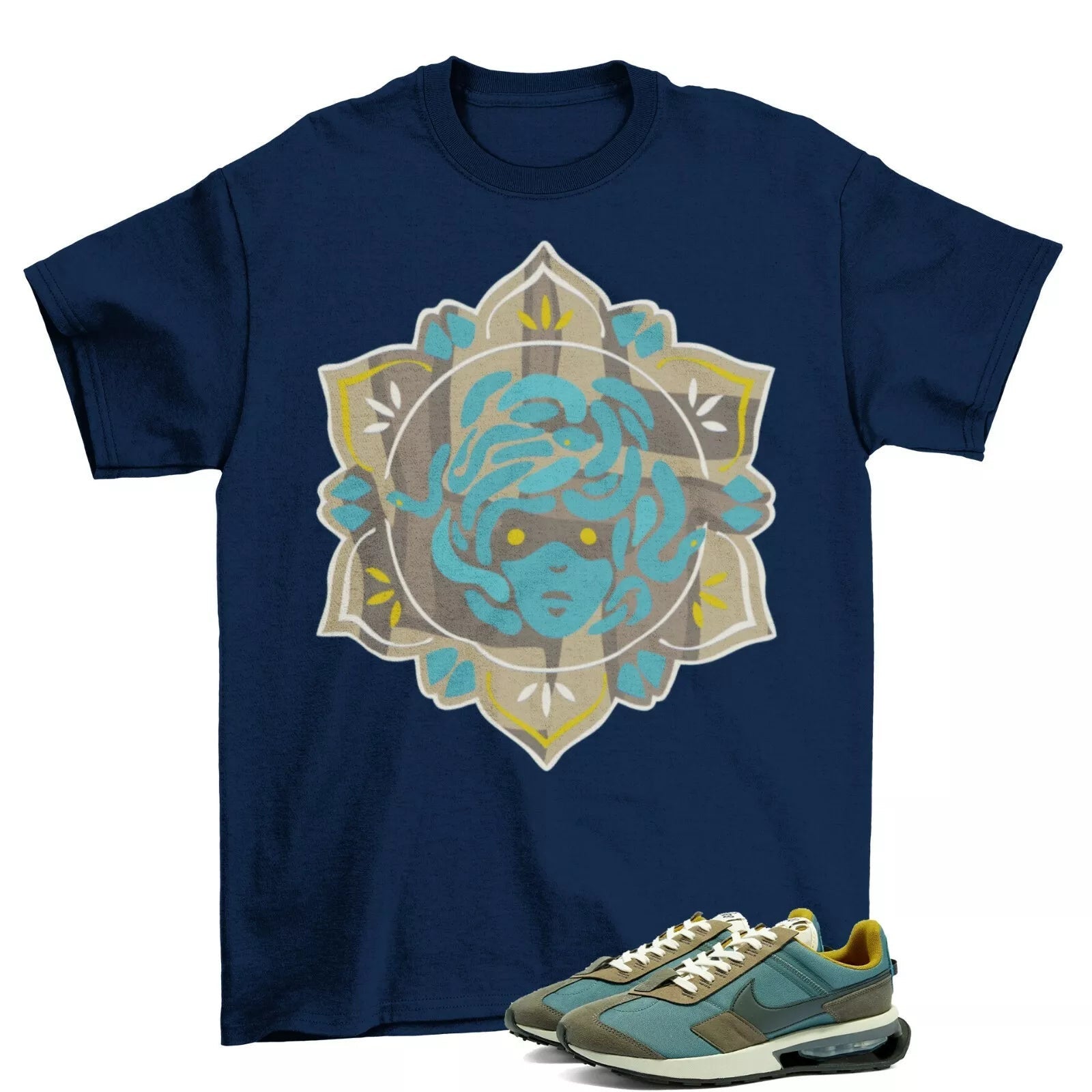 Lotus Shirt Navy to Match Air Max Pre Day Hasta Anthracite / DC5330-301 T-Shirt, Sneaker Match Tee